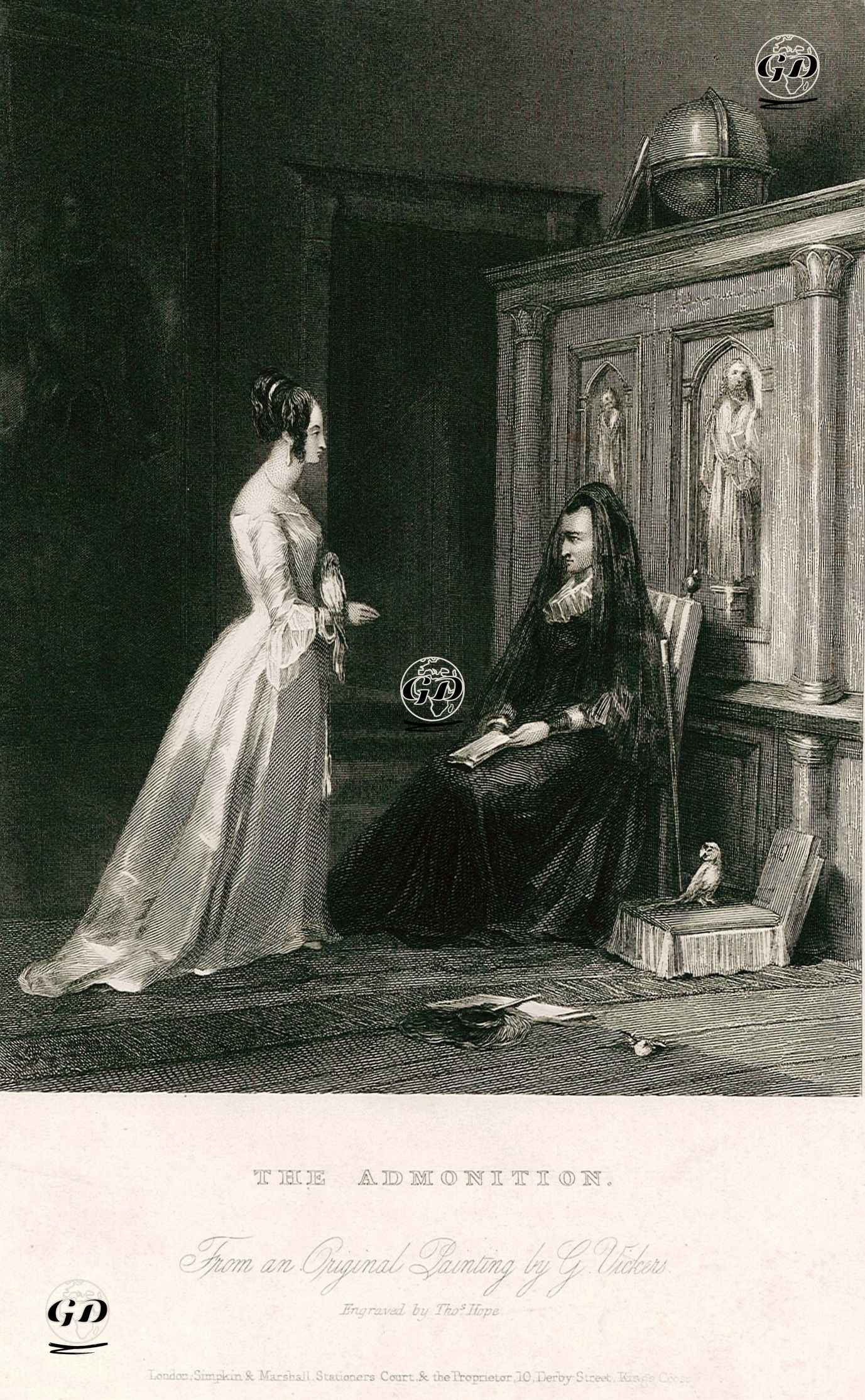 The Admonition  - Alfred Gomersal Vickers (1810-1837) - 1834