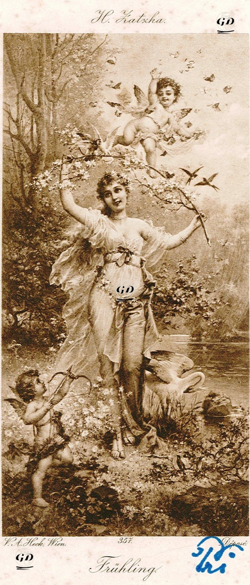 İlkbahar - Hans Zatzka (1859-1945) - 1890's