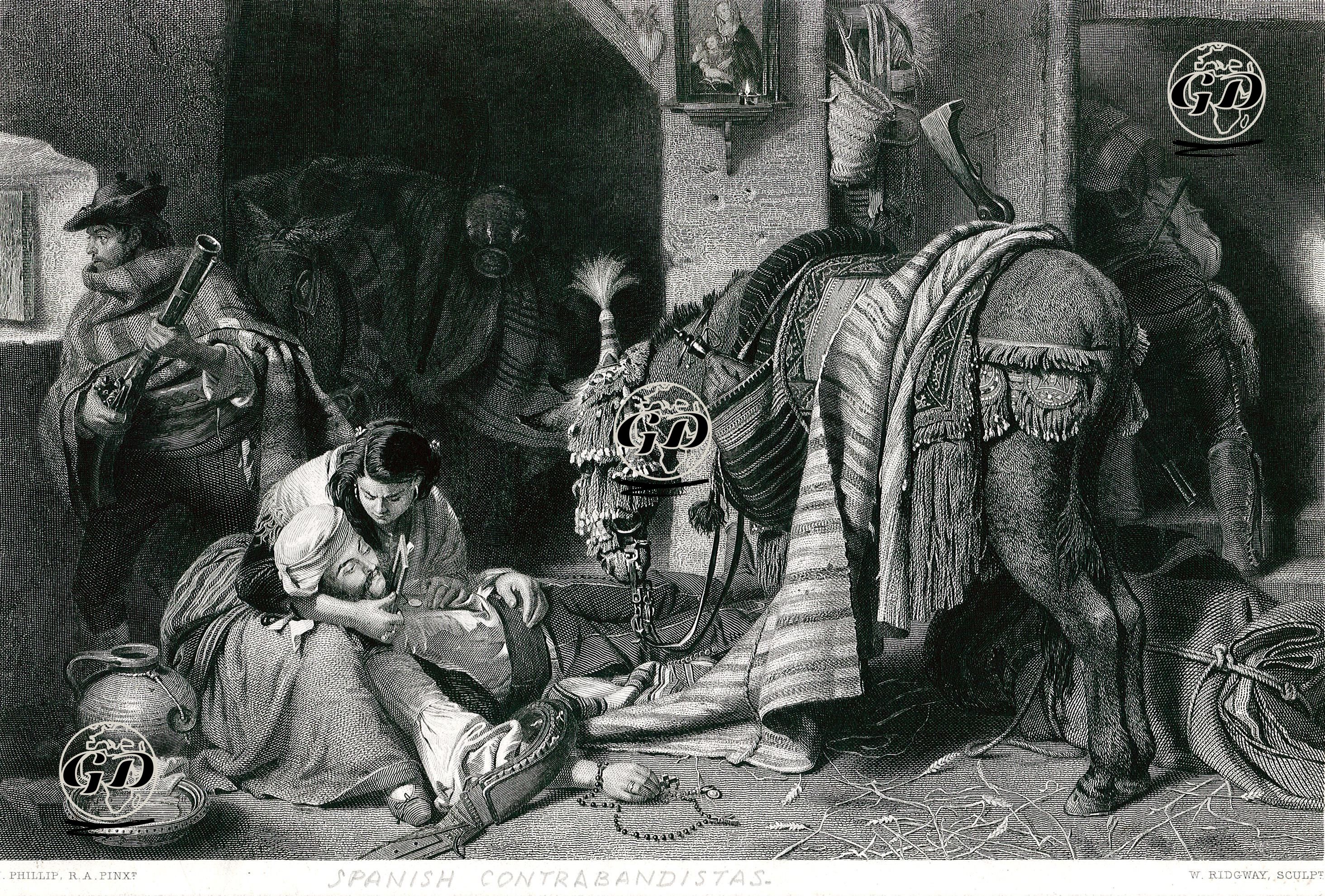 Spanish Contrabandistas  - John Philip (1817-1867) - 1866
