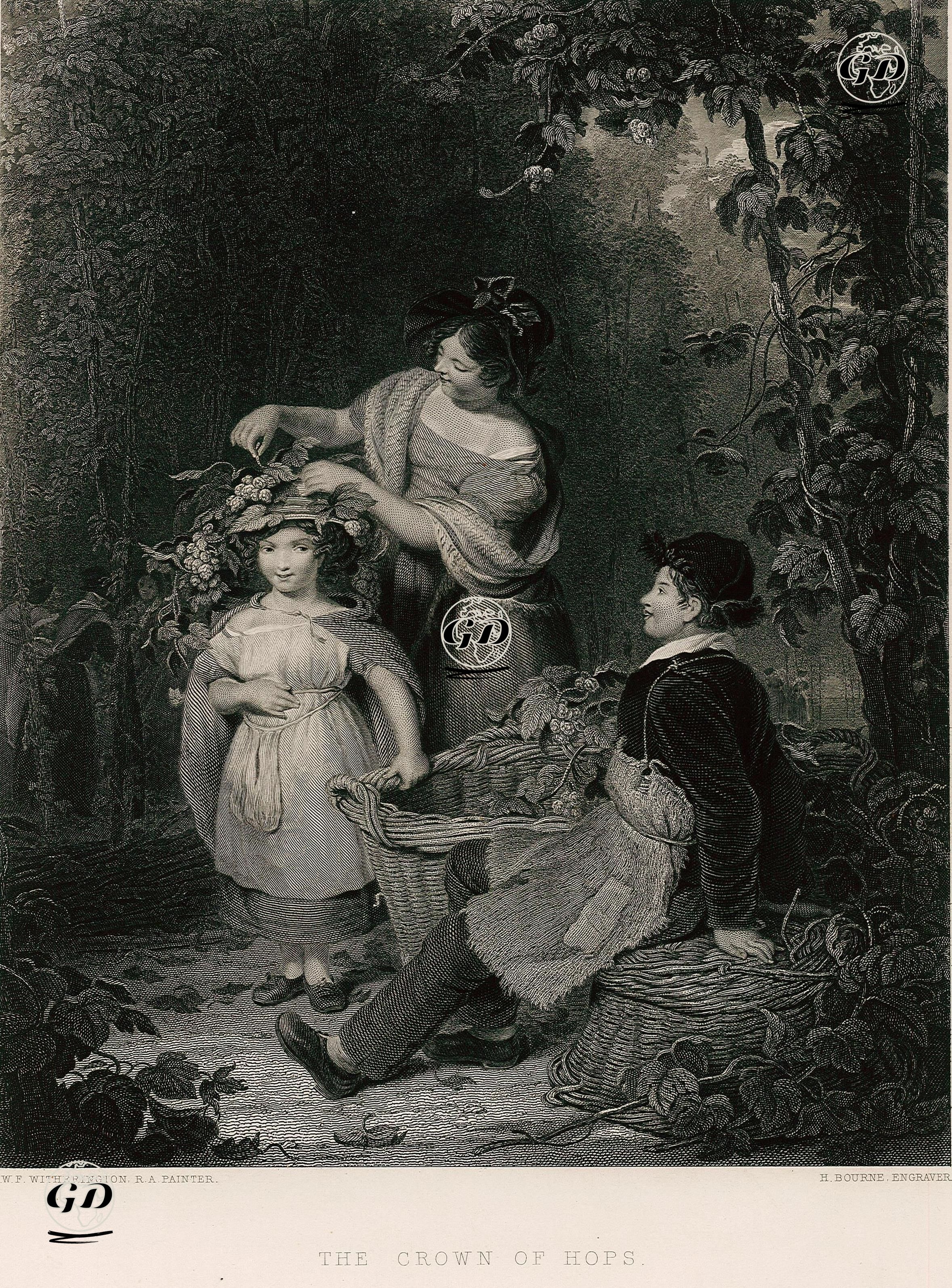 The Crown Of Hops - William Frederick Witherington (1785-1865) - 1851