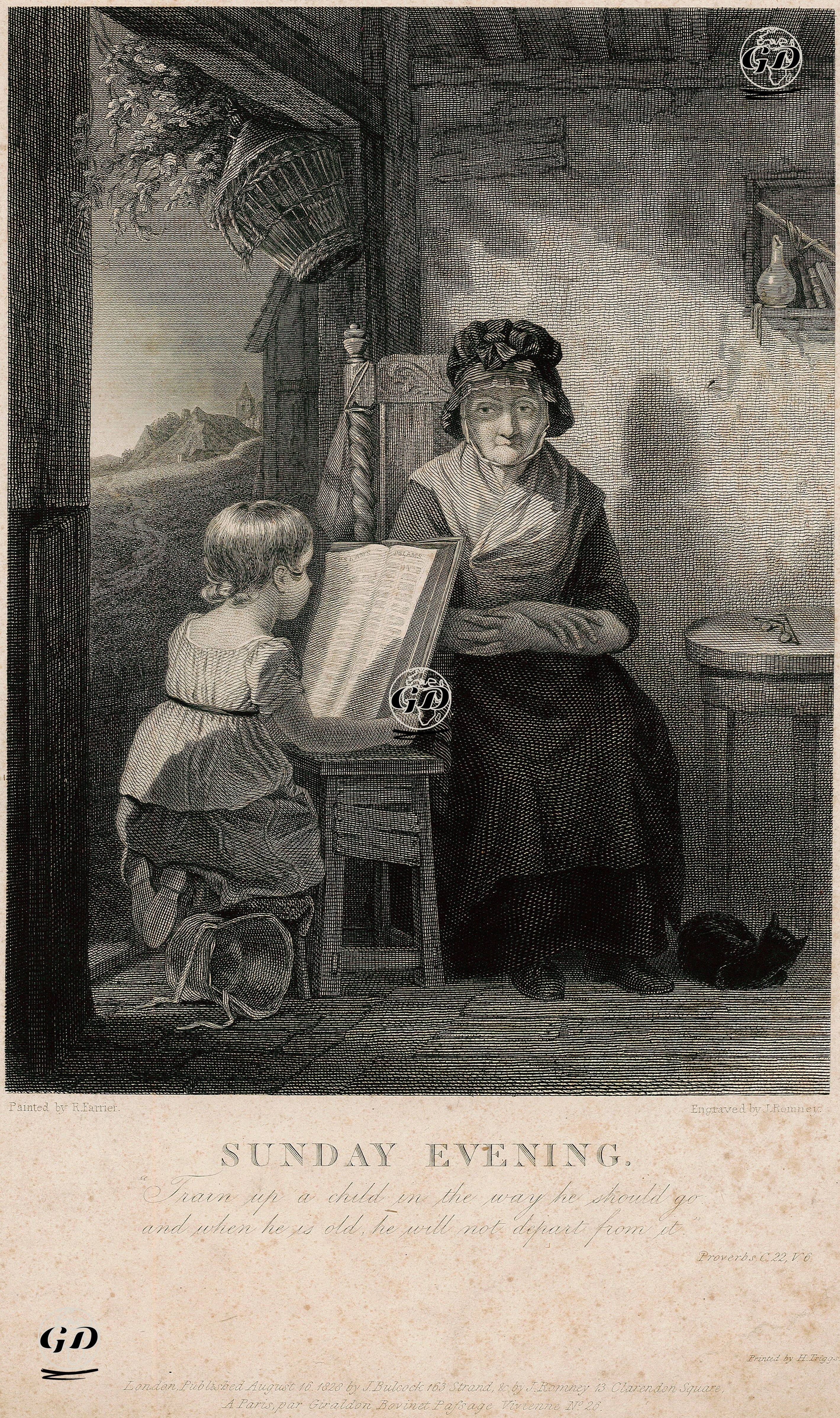 Pazar Akşamı - Robert Farrier (1796-1879) - 1828