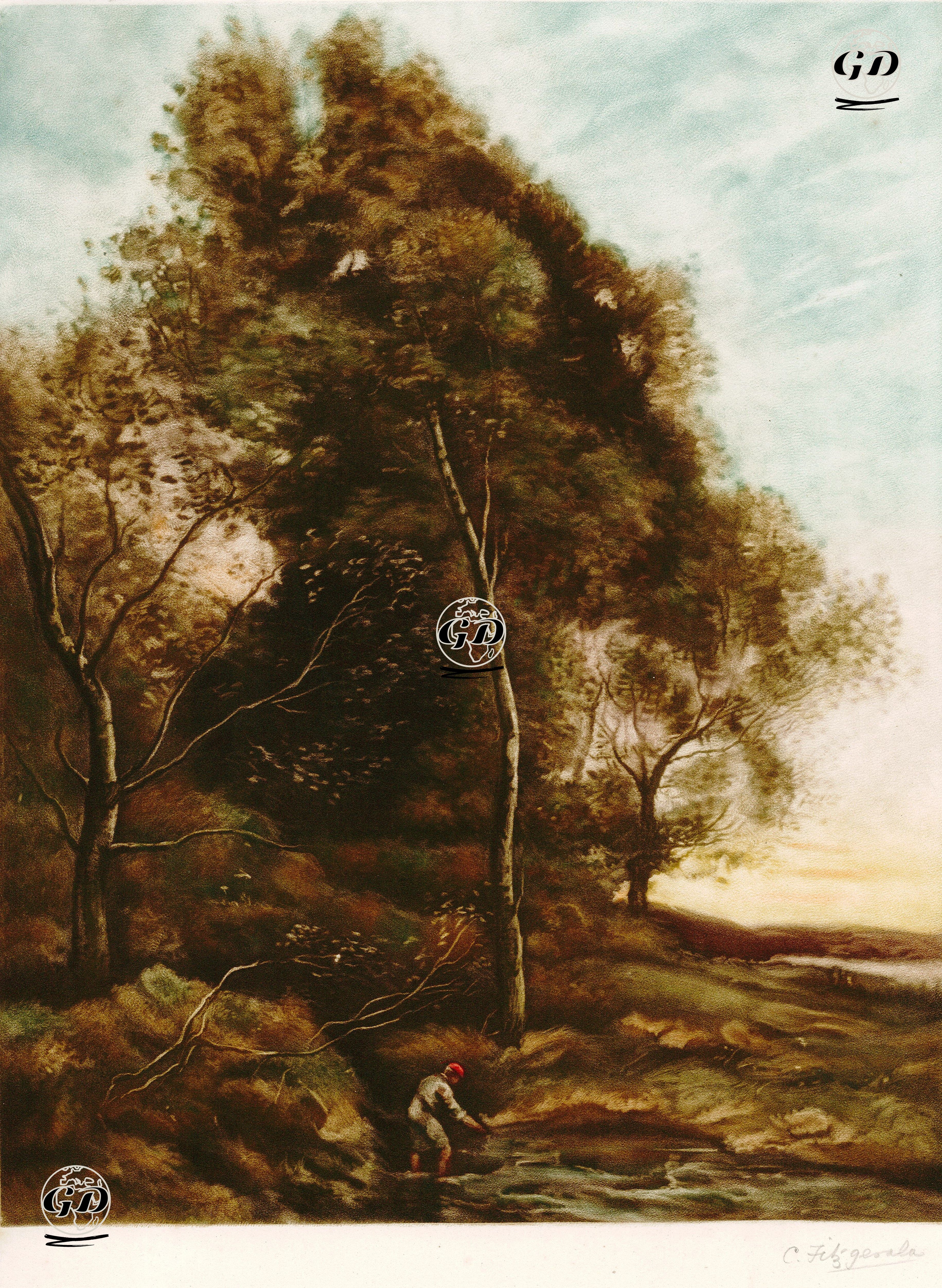 Landscape - Jean-Baptiste-Camille Corot (1796-1875) - 1890's