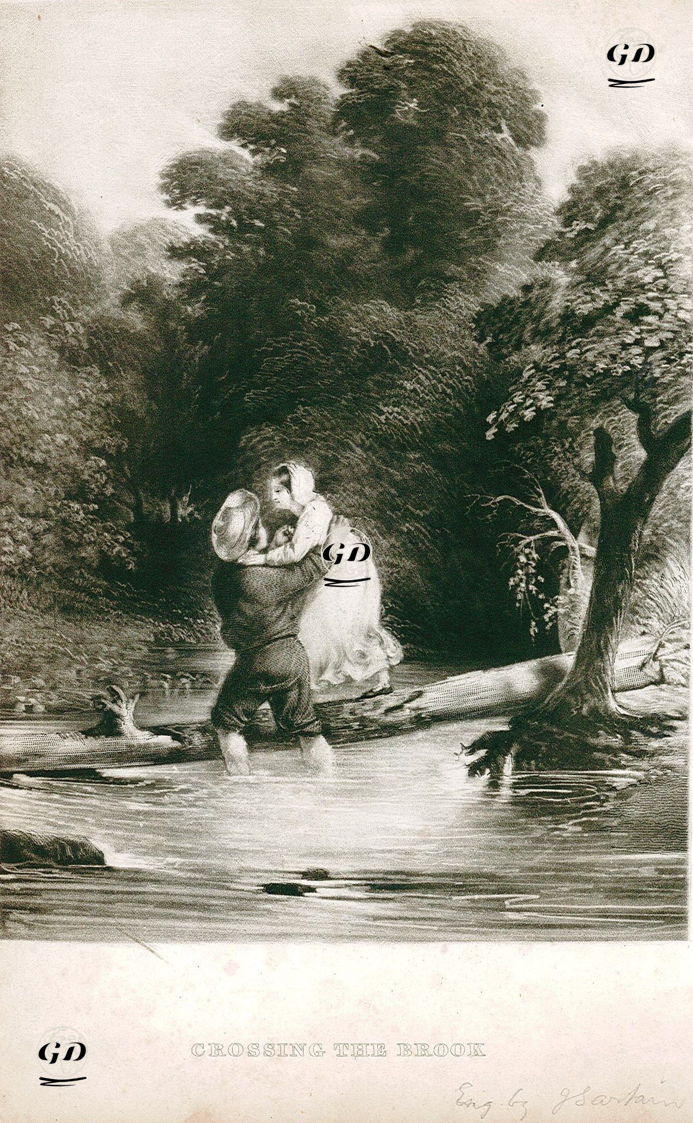 Crossing The Brook  -  - 1849