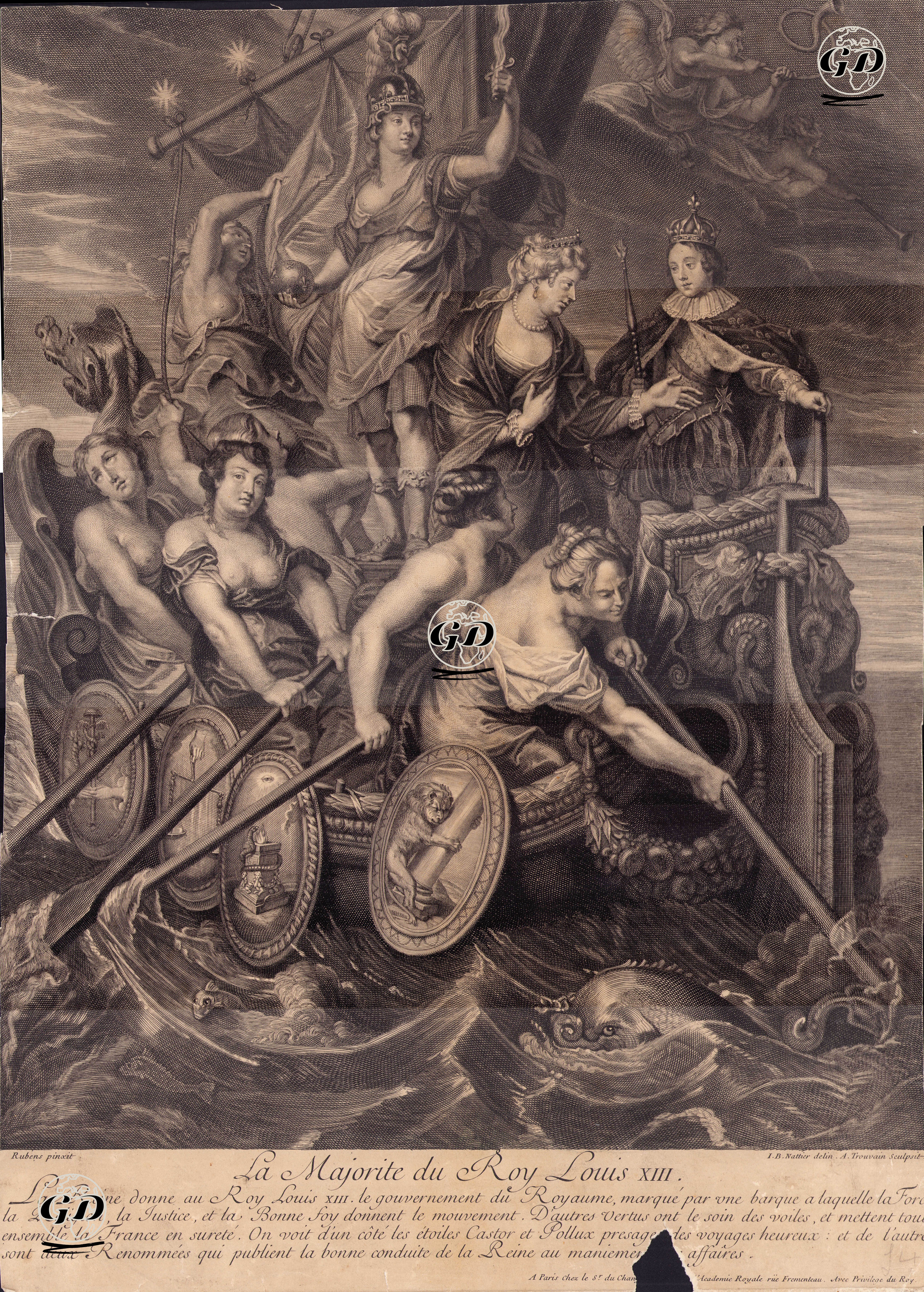 Fransa Kralı XIII. Louis'in Hükümdarlığı - Peter Paul Reubens (1577-1640)-Jean Marc Nattier (1685-1766) - 1707-1708