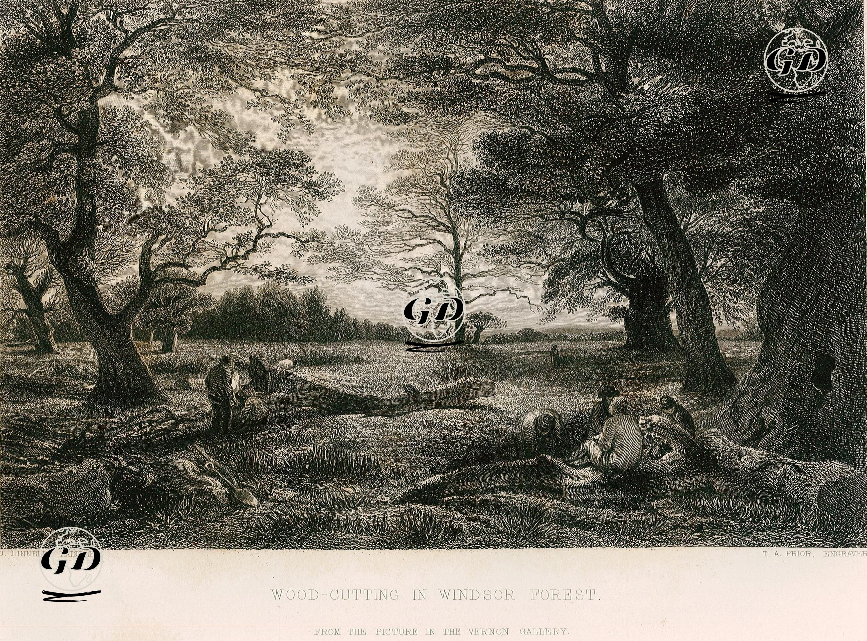 Wood-Cutting in Windsor Forest - John Linnell (1792-1882) - 1853