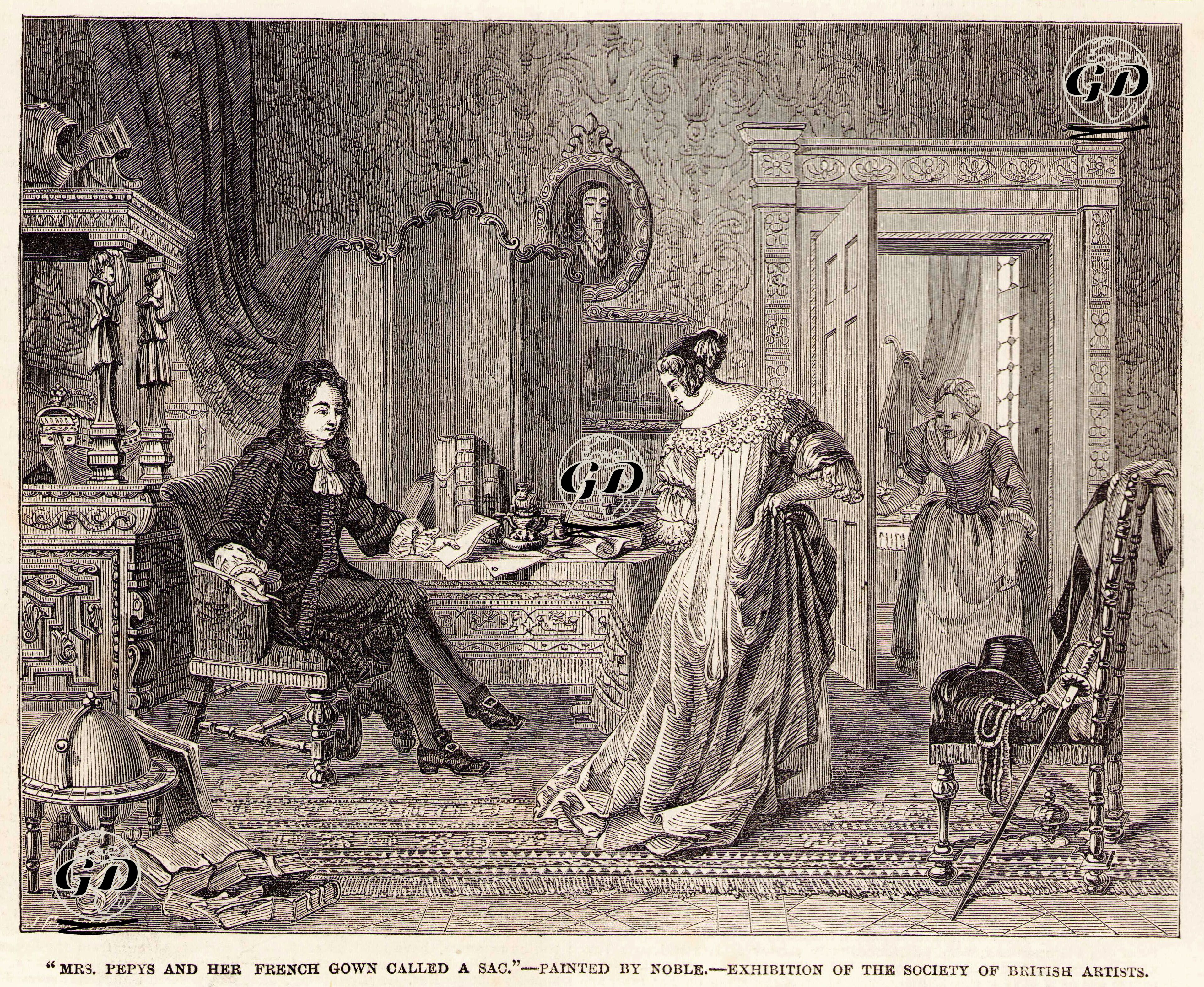 Fransız Elbiseli Bayan Pepys  - Noble - 1849