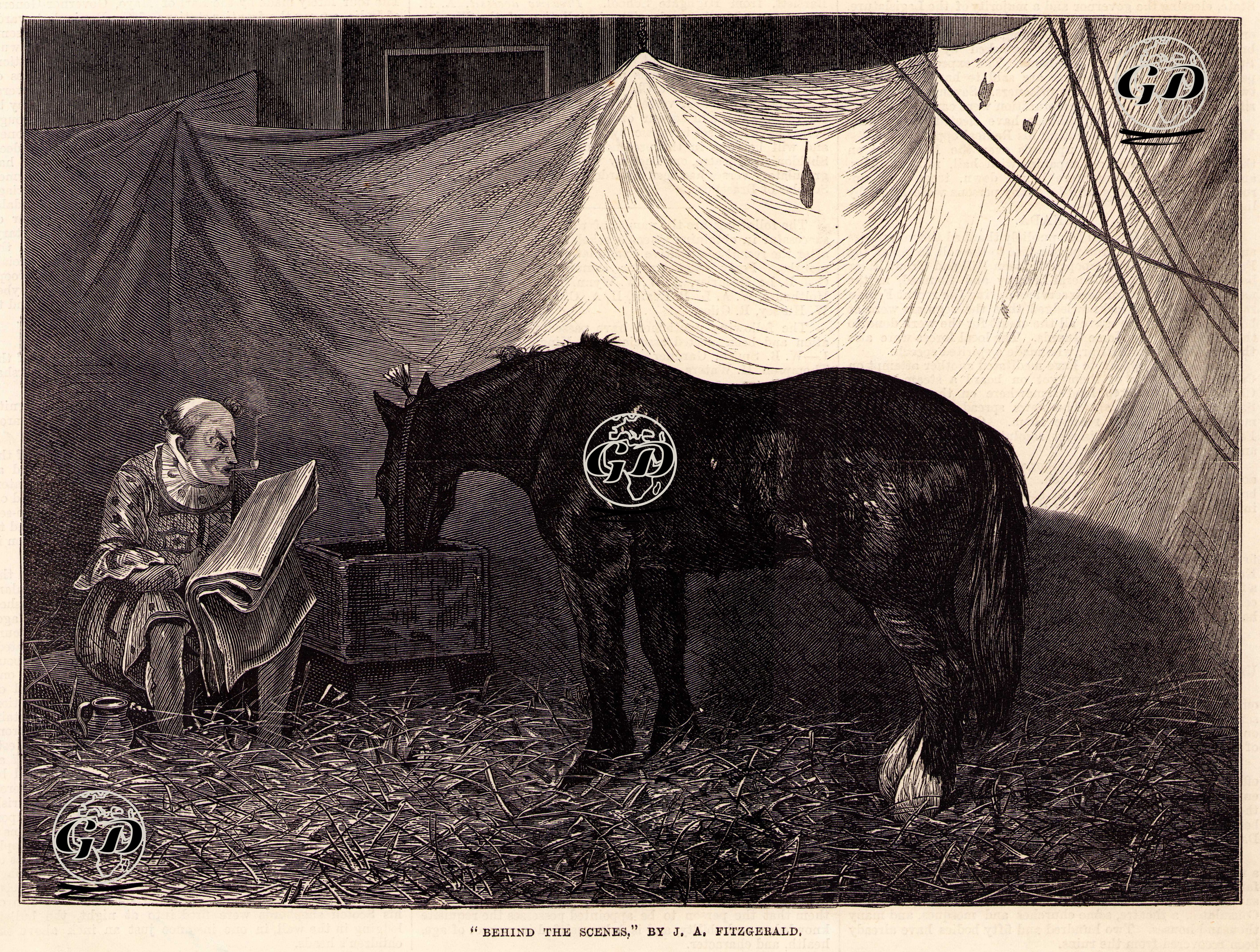 Sahne Arkası - John Anster Christian Fitzgerald (1819-1906) - 1870
