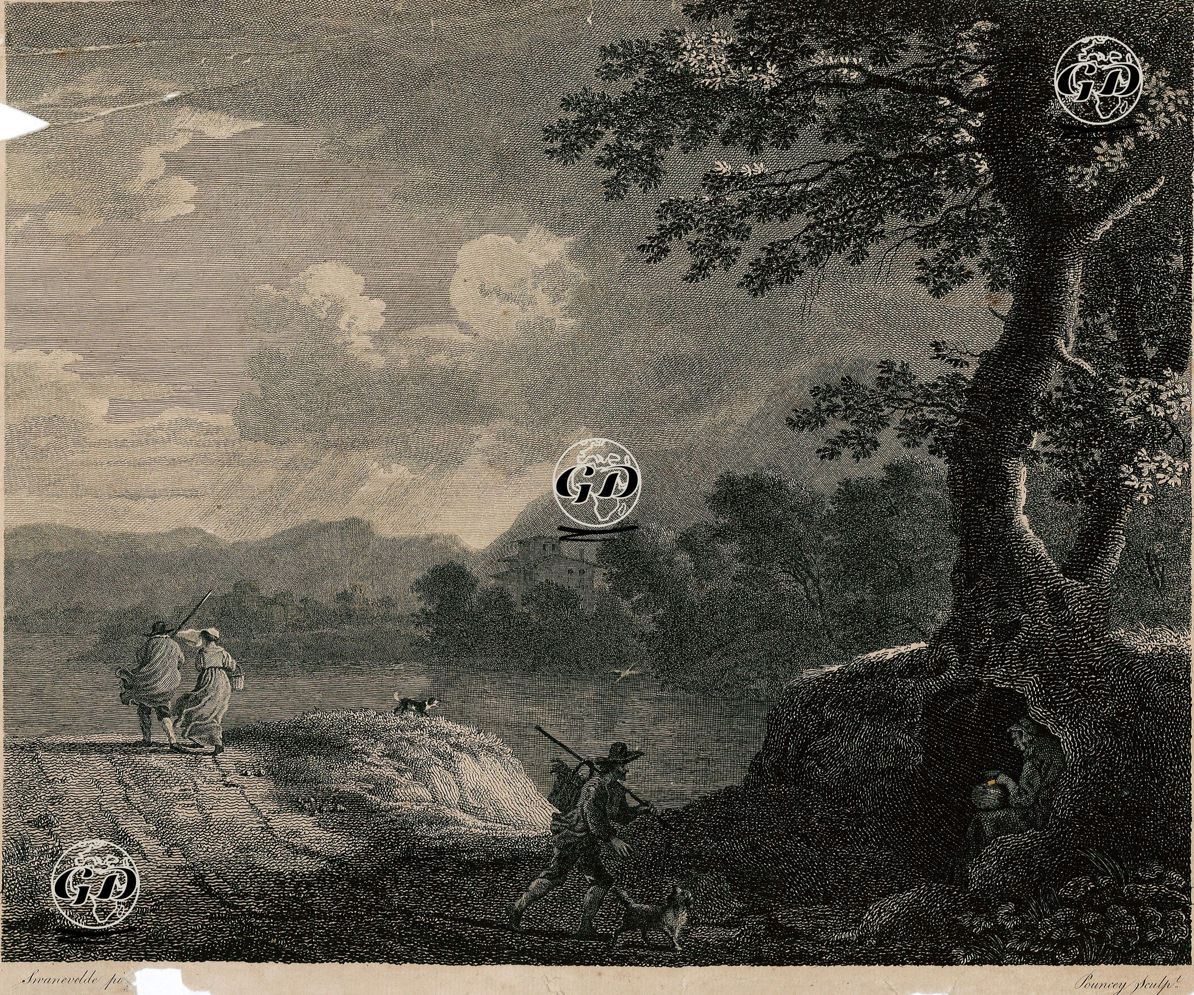 Ressam Herman van Swanevelt'in Bir Resmi (Fırtınalı Bir Manzara Resmi) - Herman van Swanevelt (1603-1655) - 1777