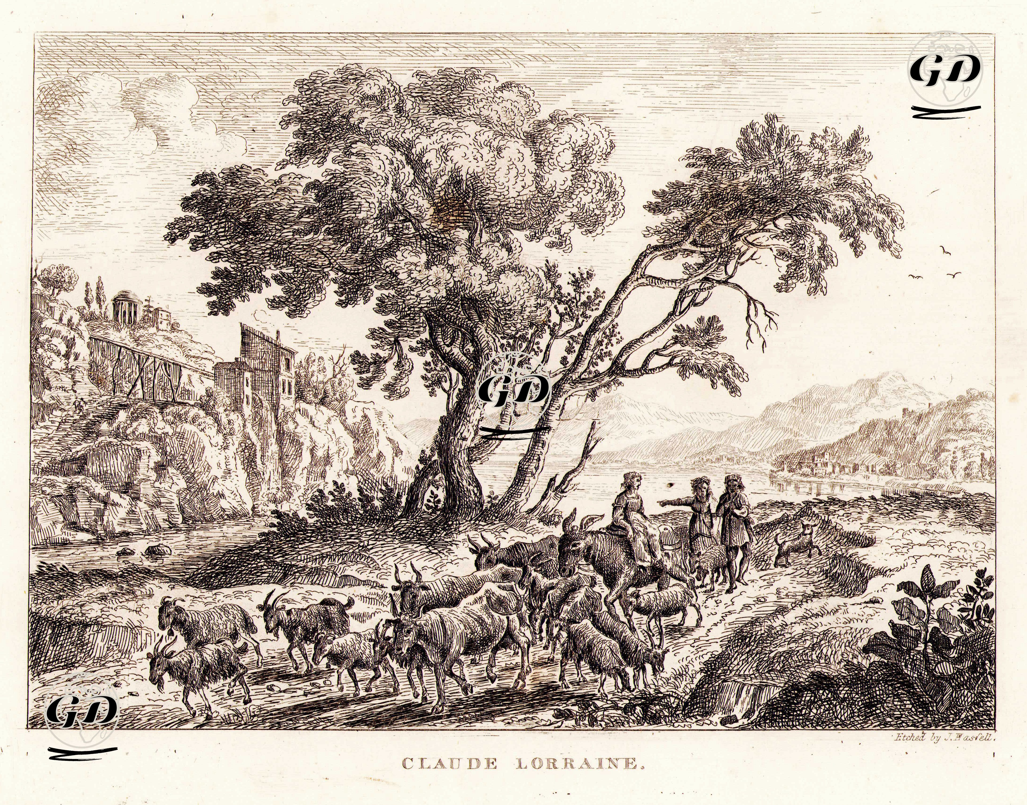 Claude Lorraine'nin Yaptığı Bir Resim (Eve Dönüş) - Claude Lorrain (1600-1682) - 1790's