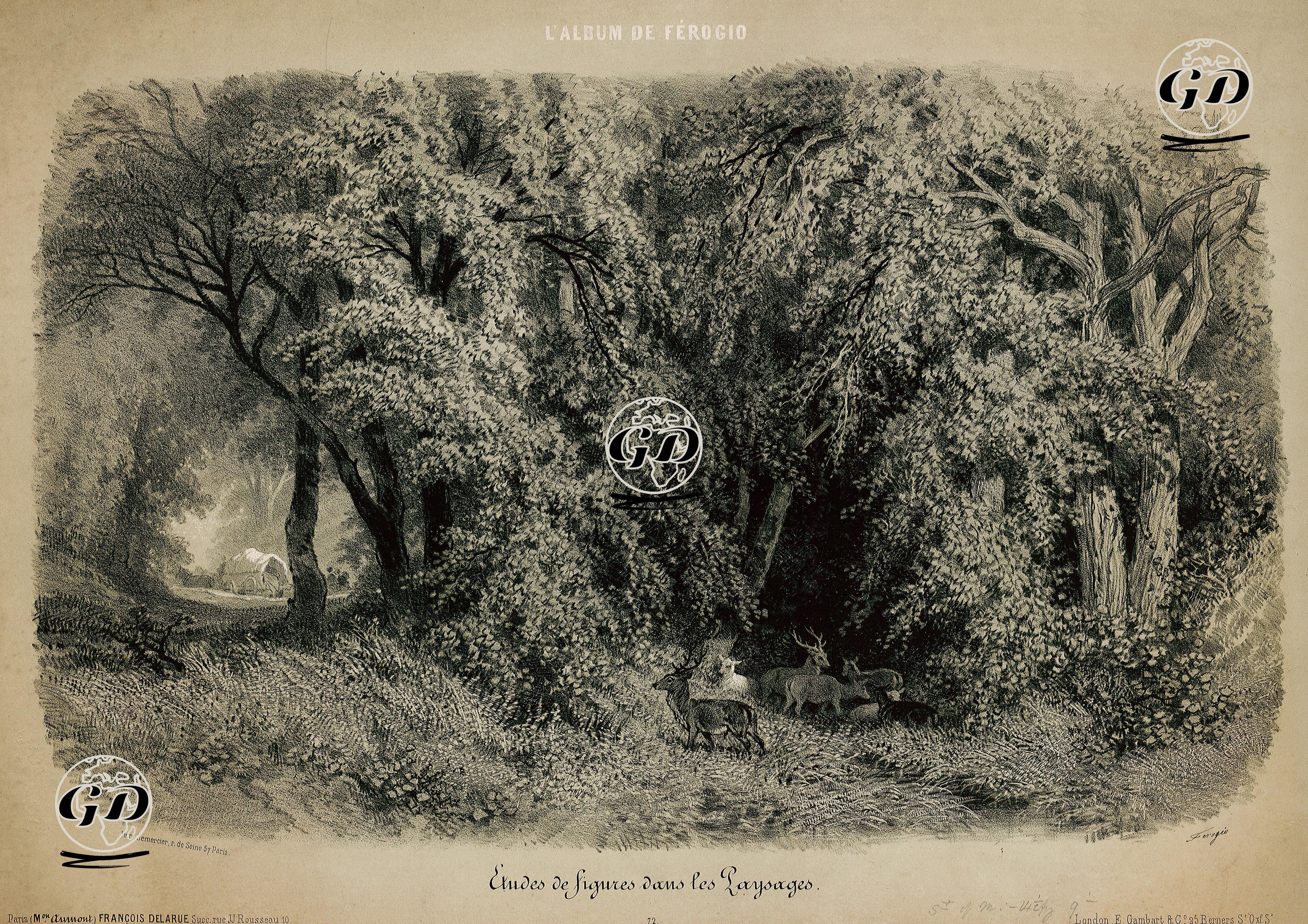Manzara Çalışması, Ferogio Albümü -  - 1840's