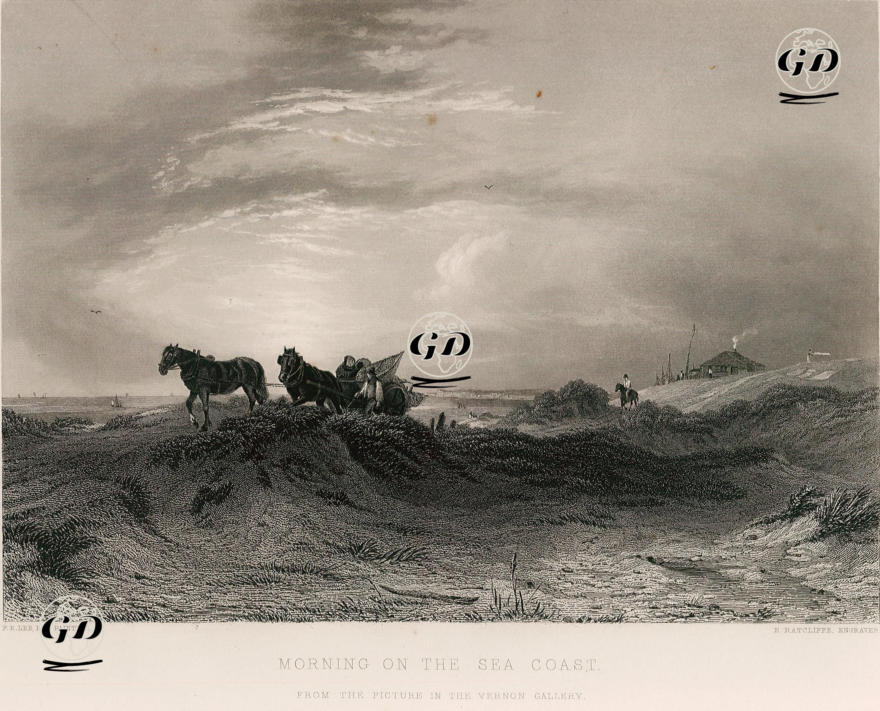 Sahilde Gündoğumu - Richard Frederick Lee (1798-1879) - 1853