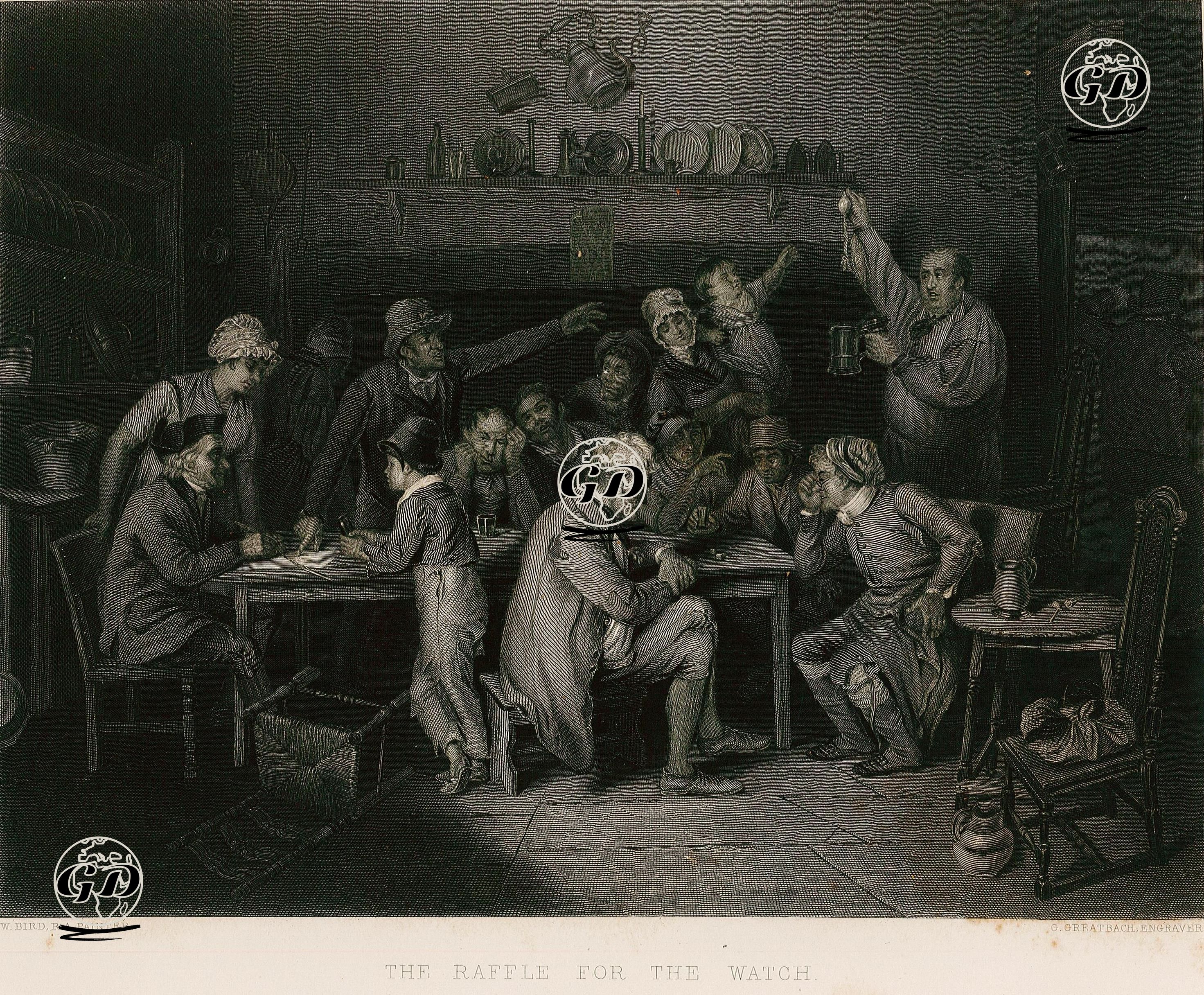 The Raffle For The Watch  - Edwar Bird (1762-1819) - 1855