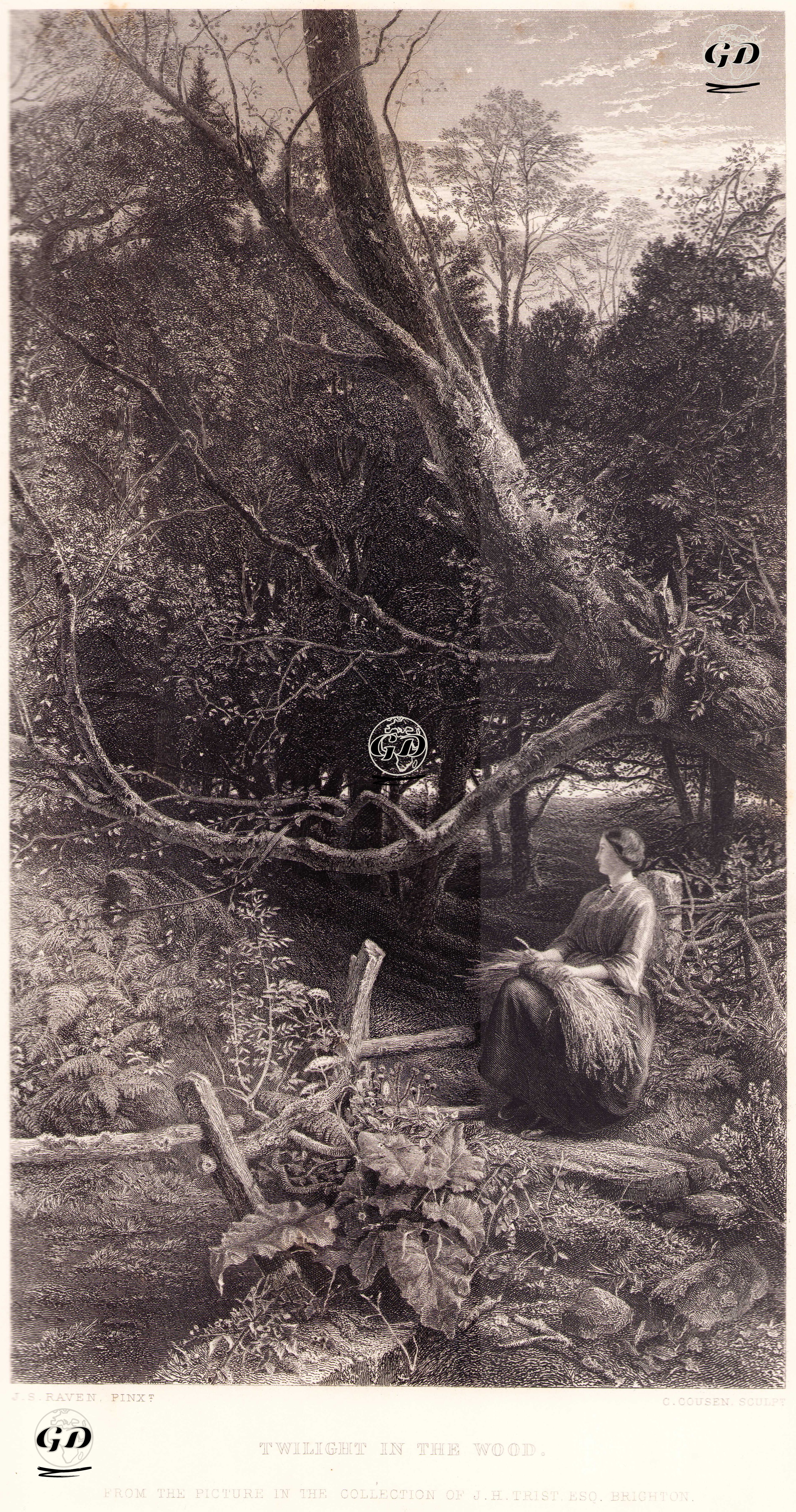 Ormanın Alacakaranlığı - John Samuel Raven (1829-1877) - 1874