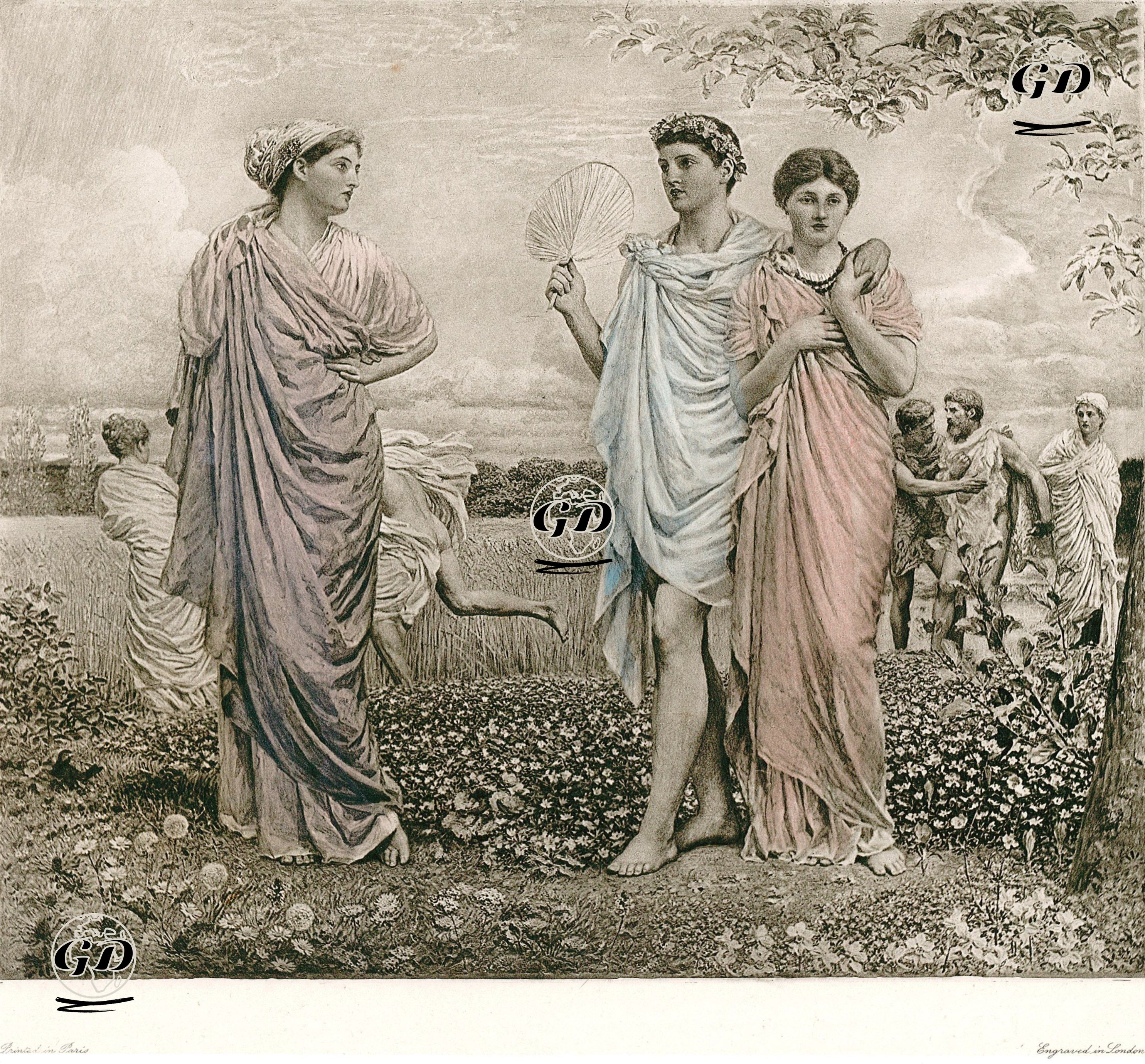 The Loves of the Winds and the Seasons - Albert Joseph Moore (1841-1893) - 1890's-1900's