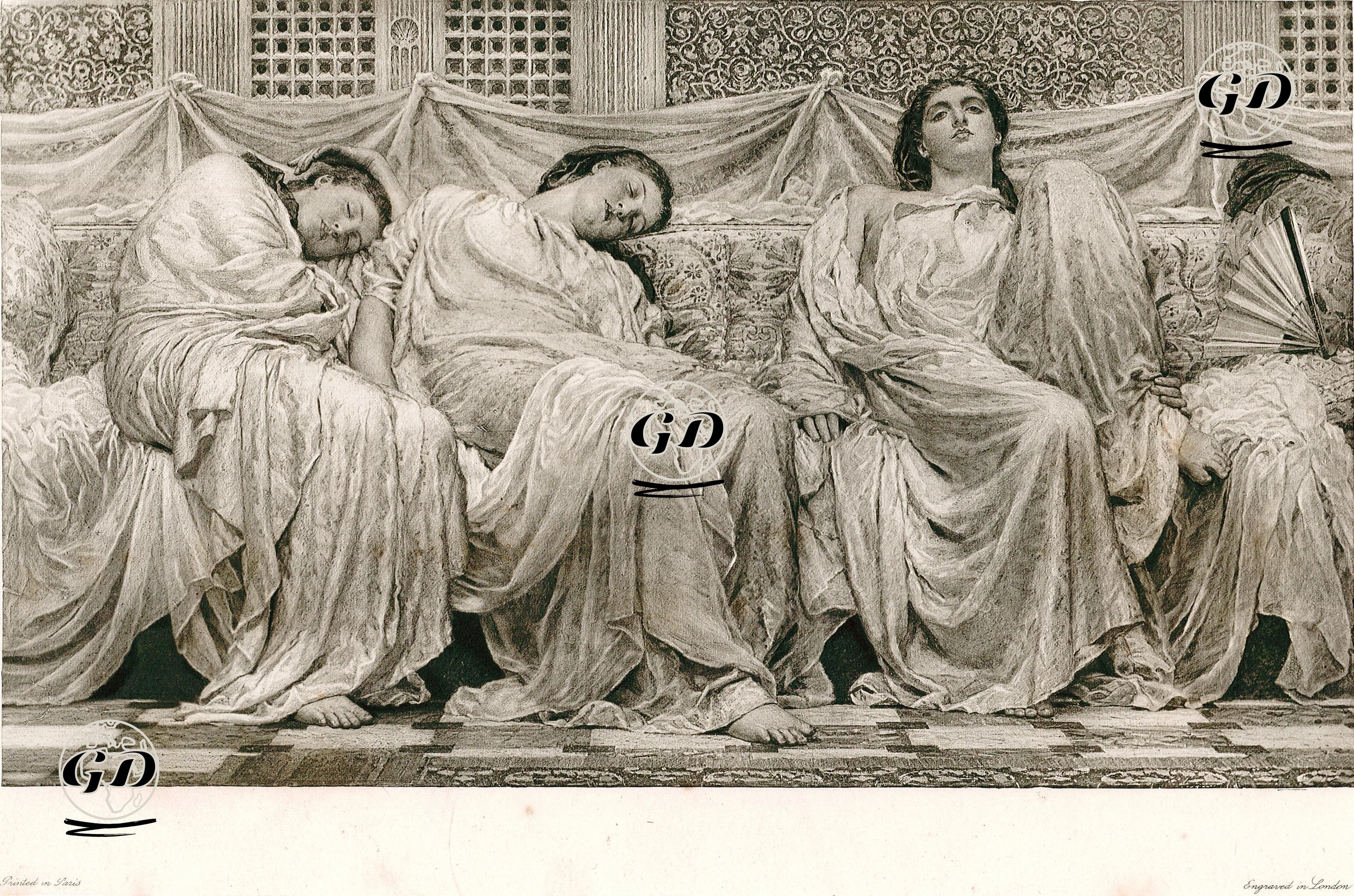 Rüya Görenler (Hayallerde Kaybolmuş Üç Kadın) - Albert Joseph Moore (1841-1893) - 1890's-1900's