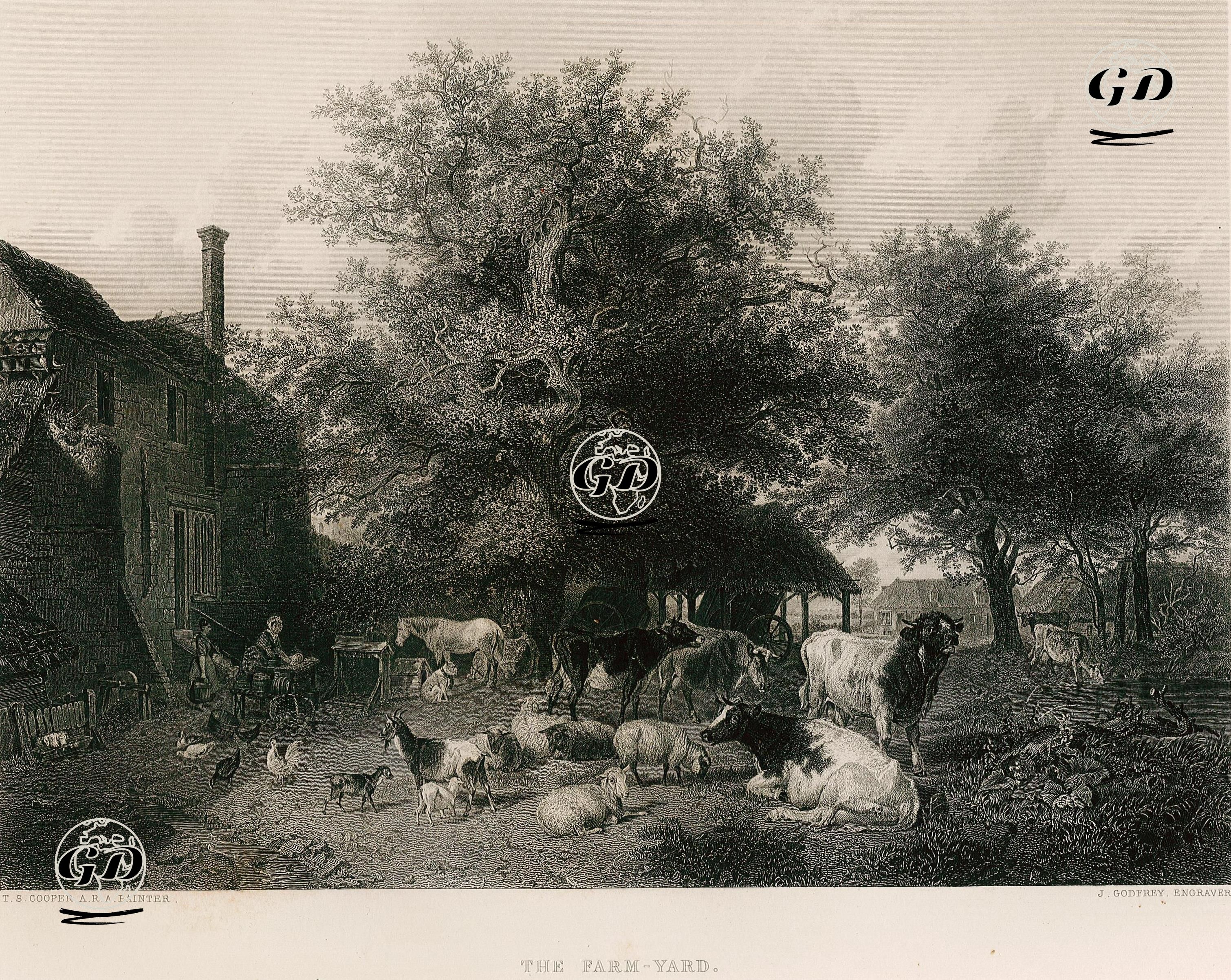 The Farm-Yard  - Thomas Sidney Cooper (1803-1902) - 1855