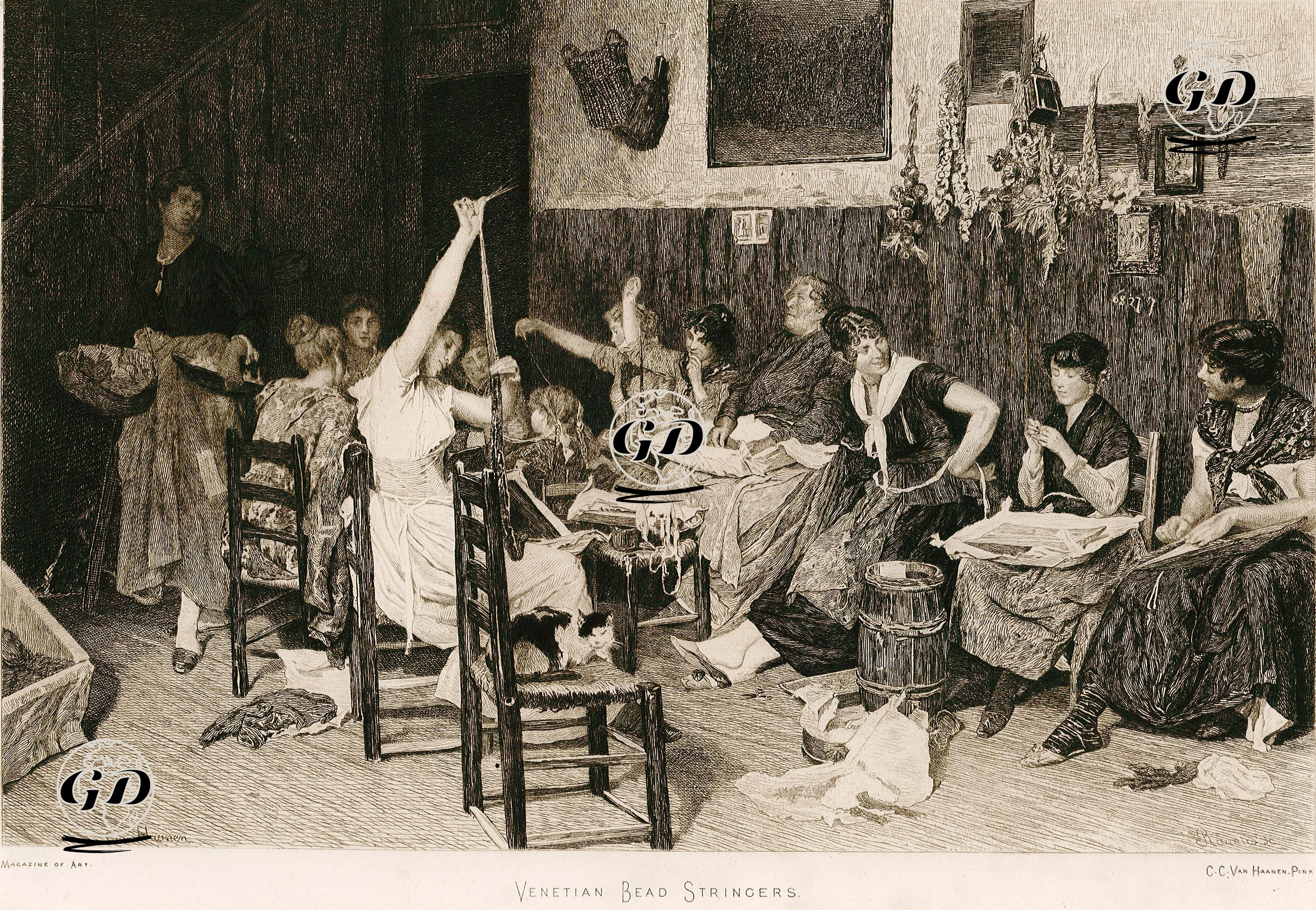 Venetian Bead Stringers - Cecil Van Haanen (1844-1914) - 1887