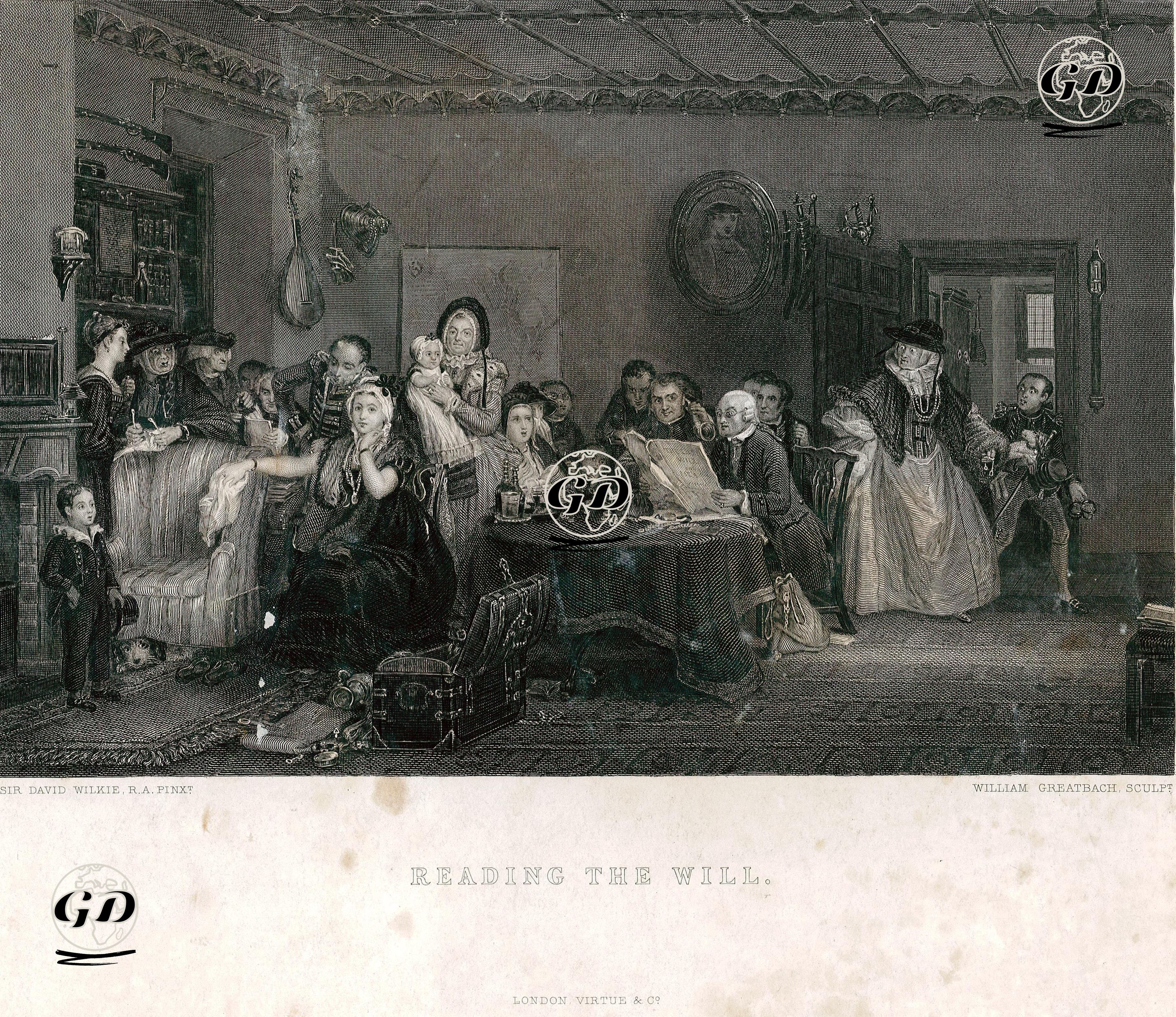 Vasiyetin Okunması - David Wilkie (1785-1841) - 1870's