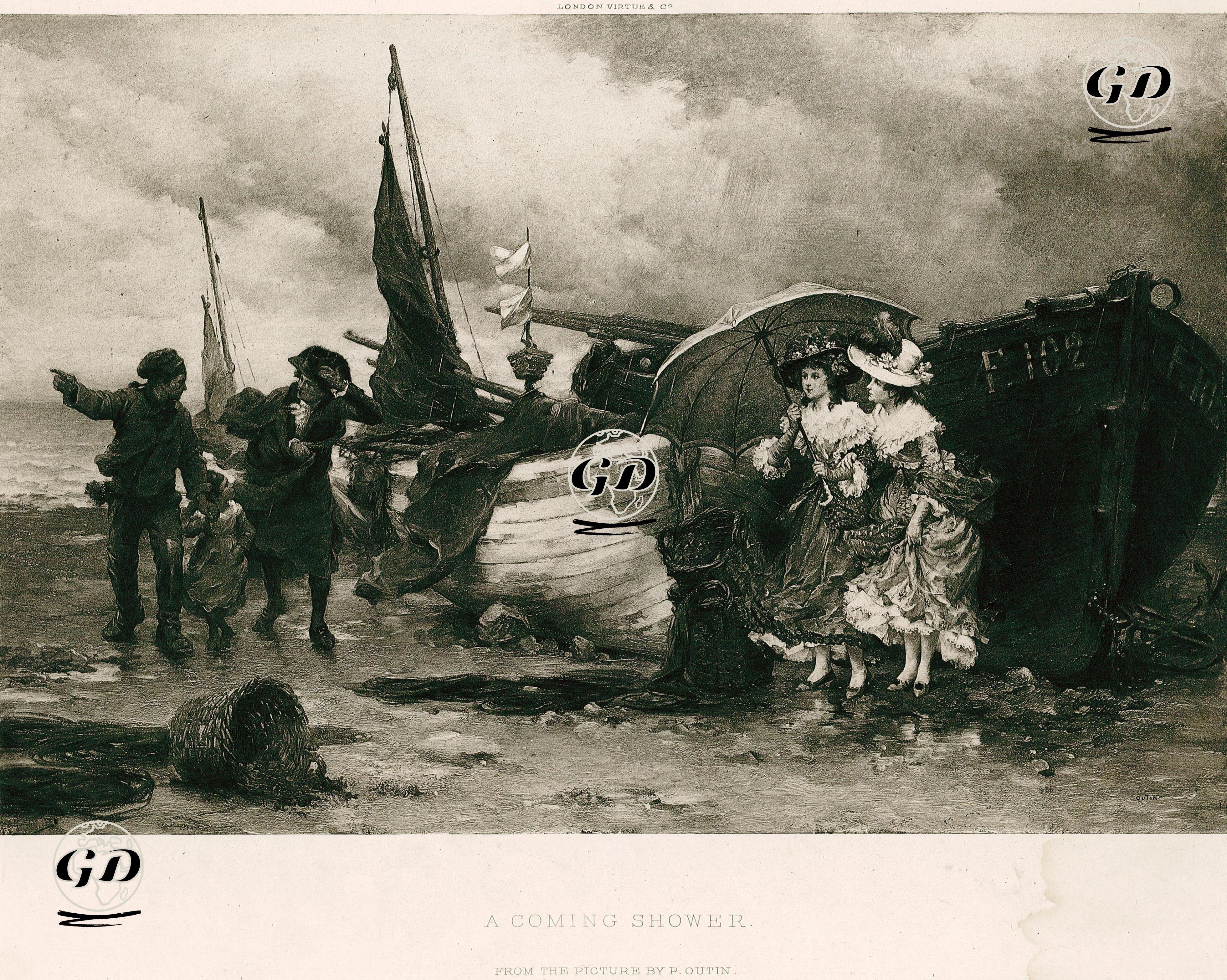 Yağmur Geliyor - Pierre Outin (1840-1899) - 1890's