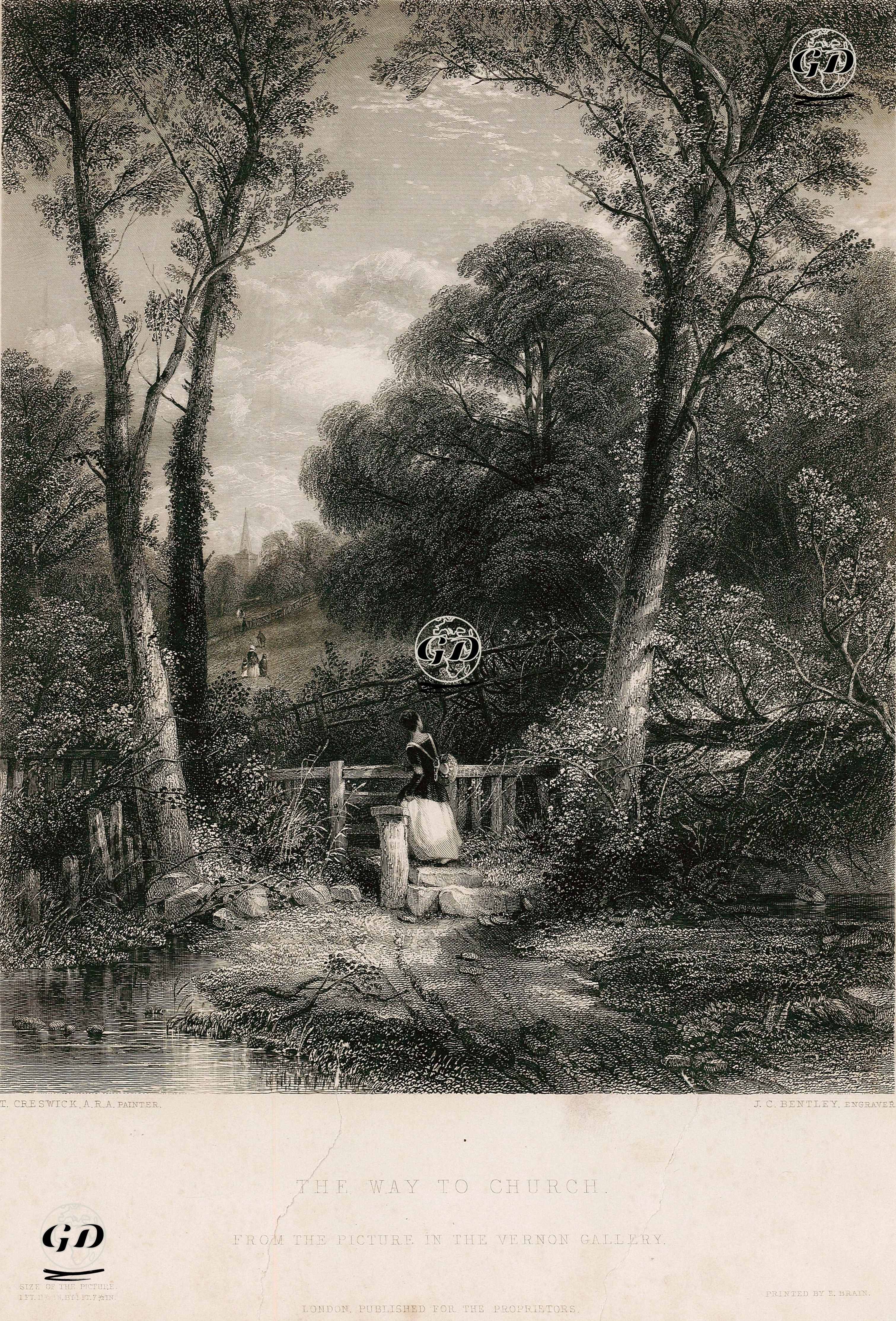 Kilise Yolu - Thomas Creswick (1811-1869) - 1849