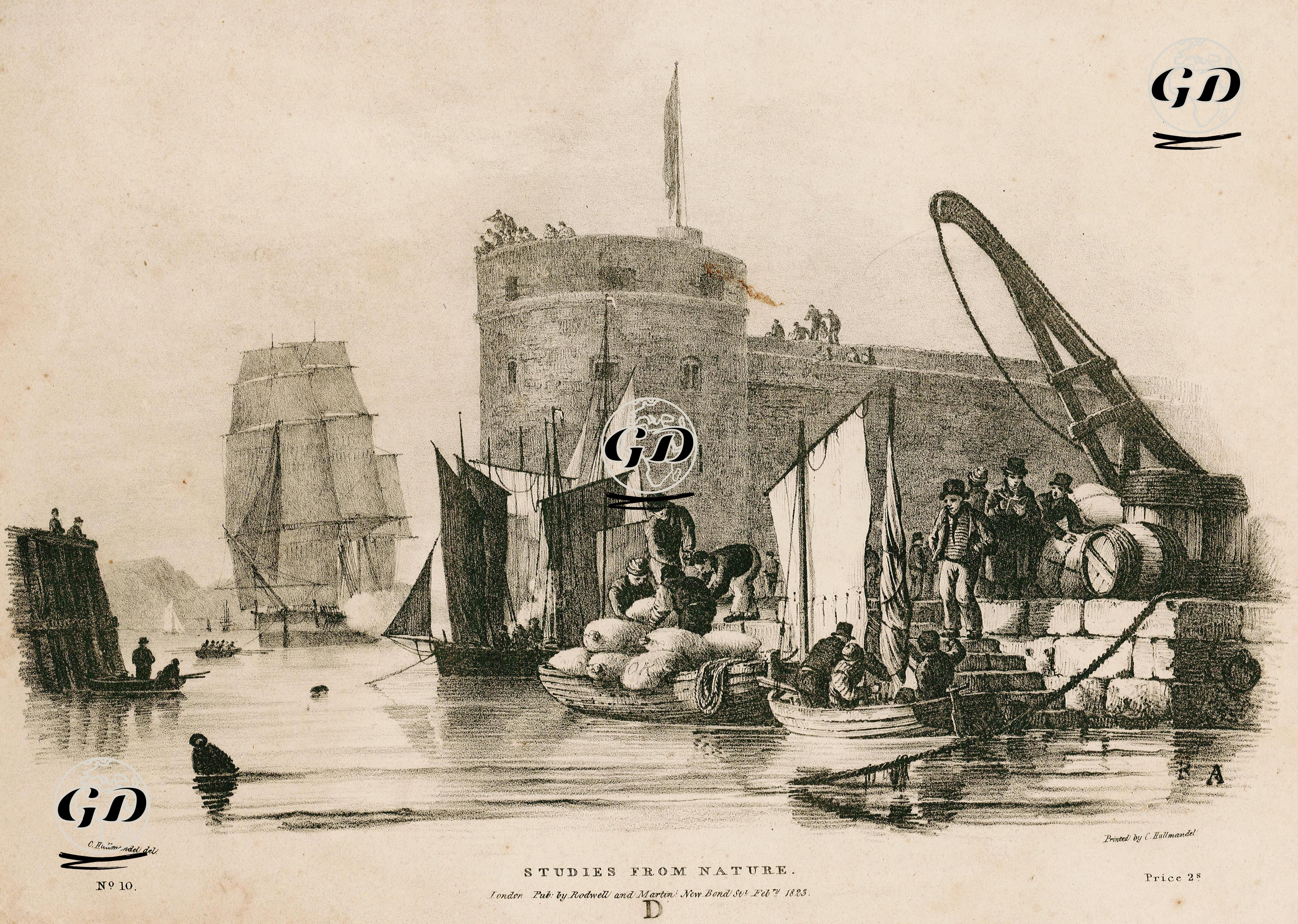 Studies From Nature, No:10 - Charles Joseph Hullmandel (1789-1850) - 1823