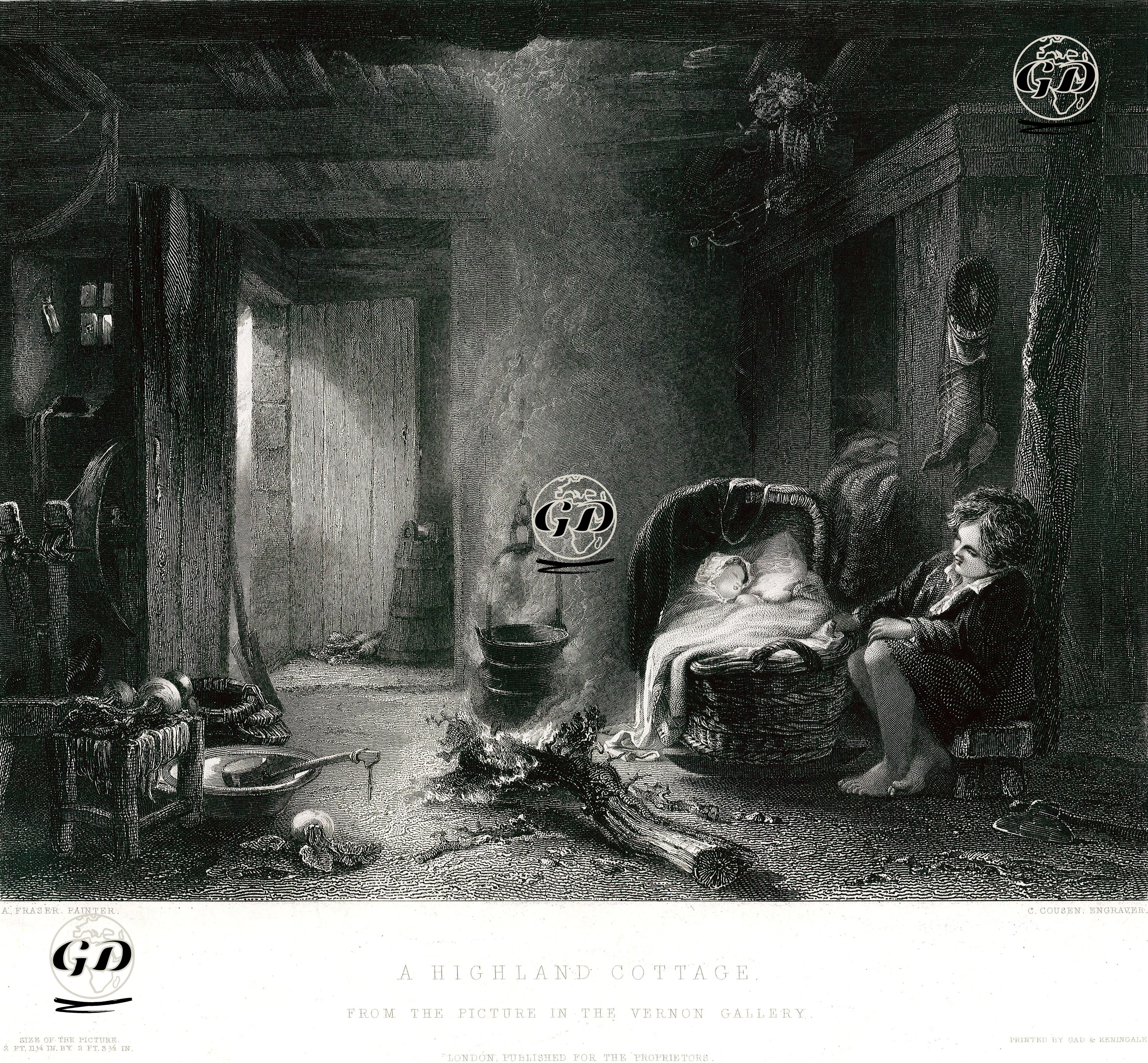 A Highland Cottage - Alexander Fraser (1827-1899) - 1850