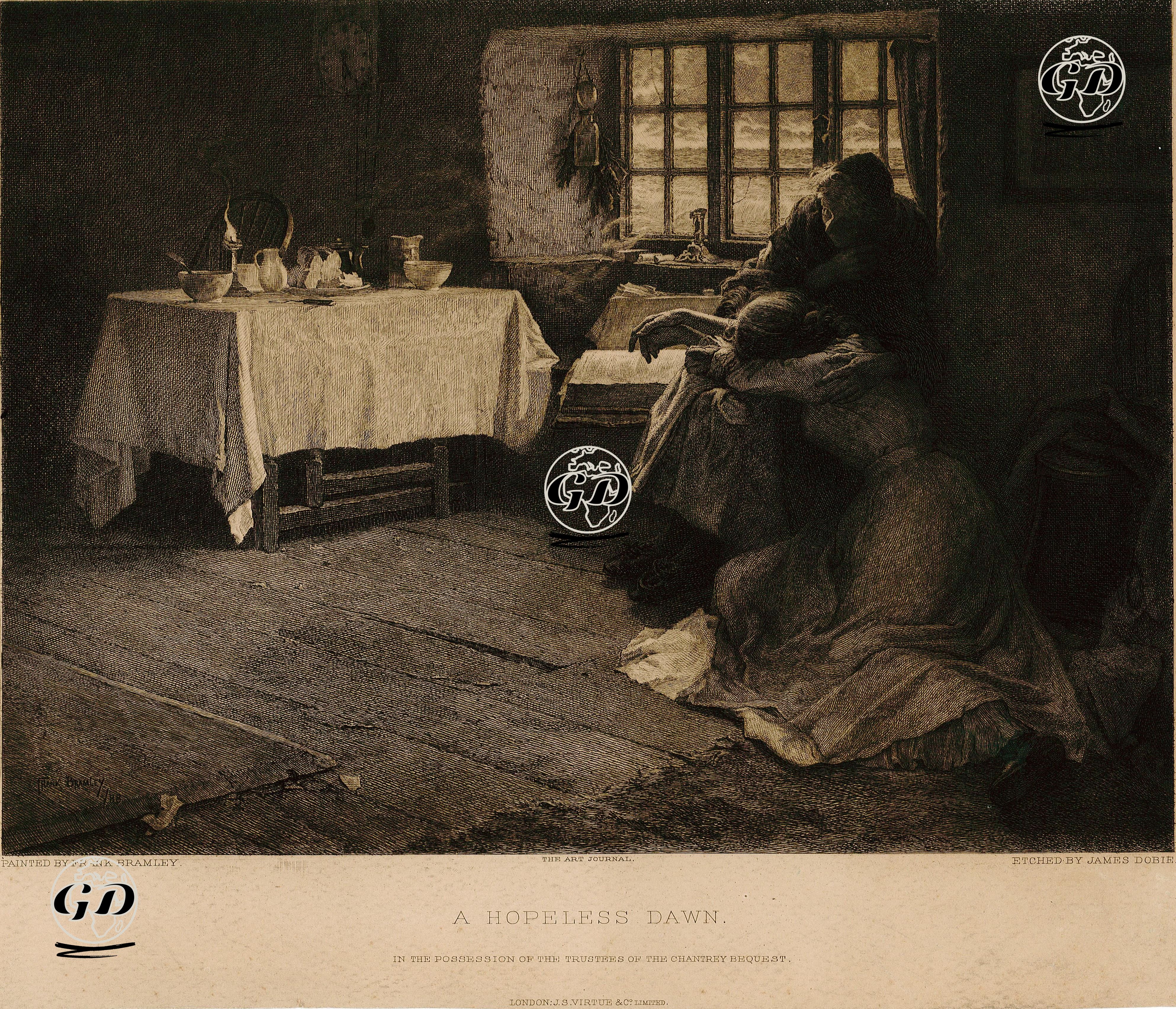 A Hopeless Dawn - Frank Bramley (1857-1915) - 1890's