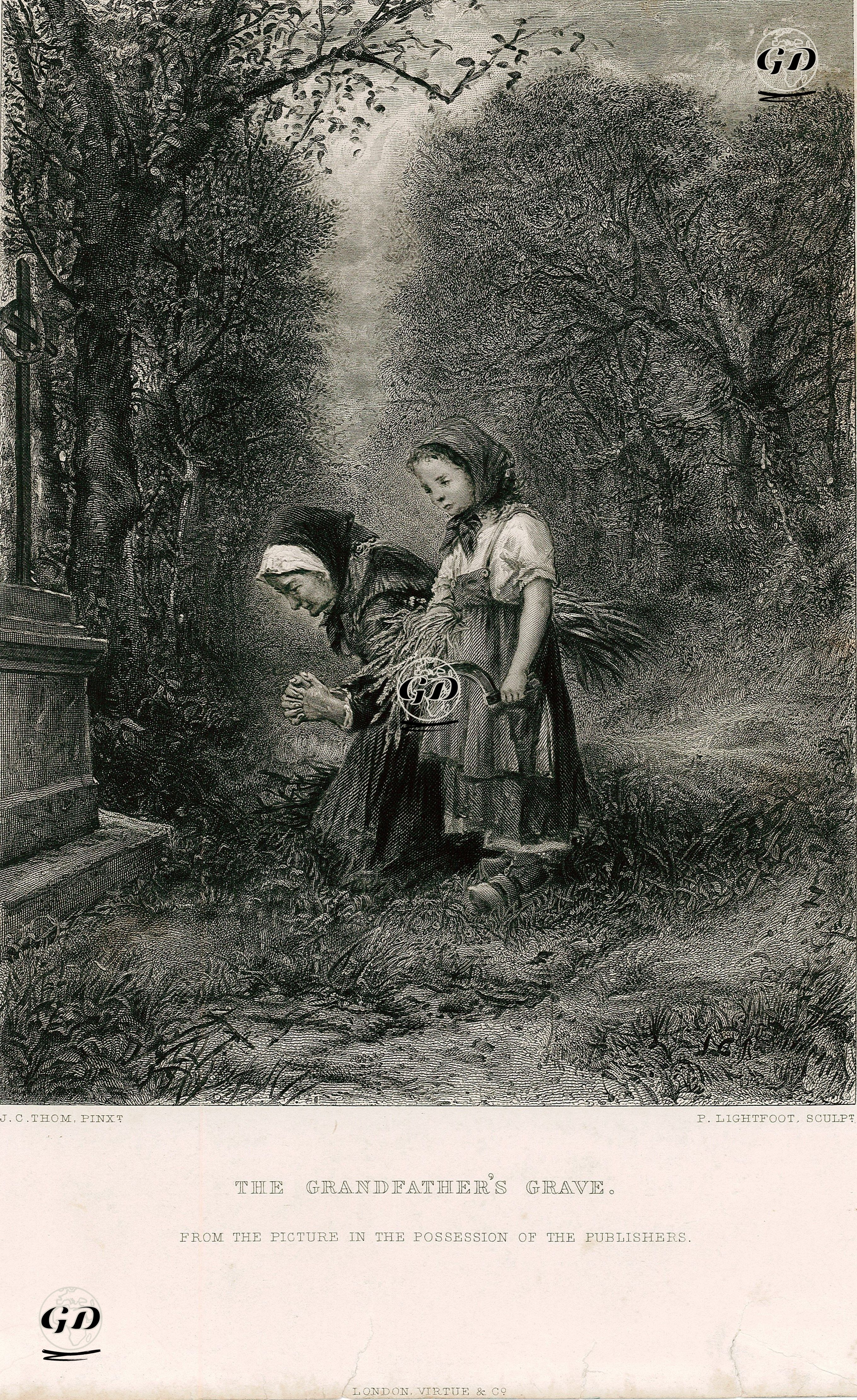 The Grandfather's Grave  - James Crawford Thom (1835 – 1898) - 1874