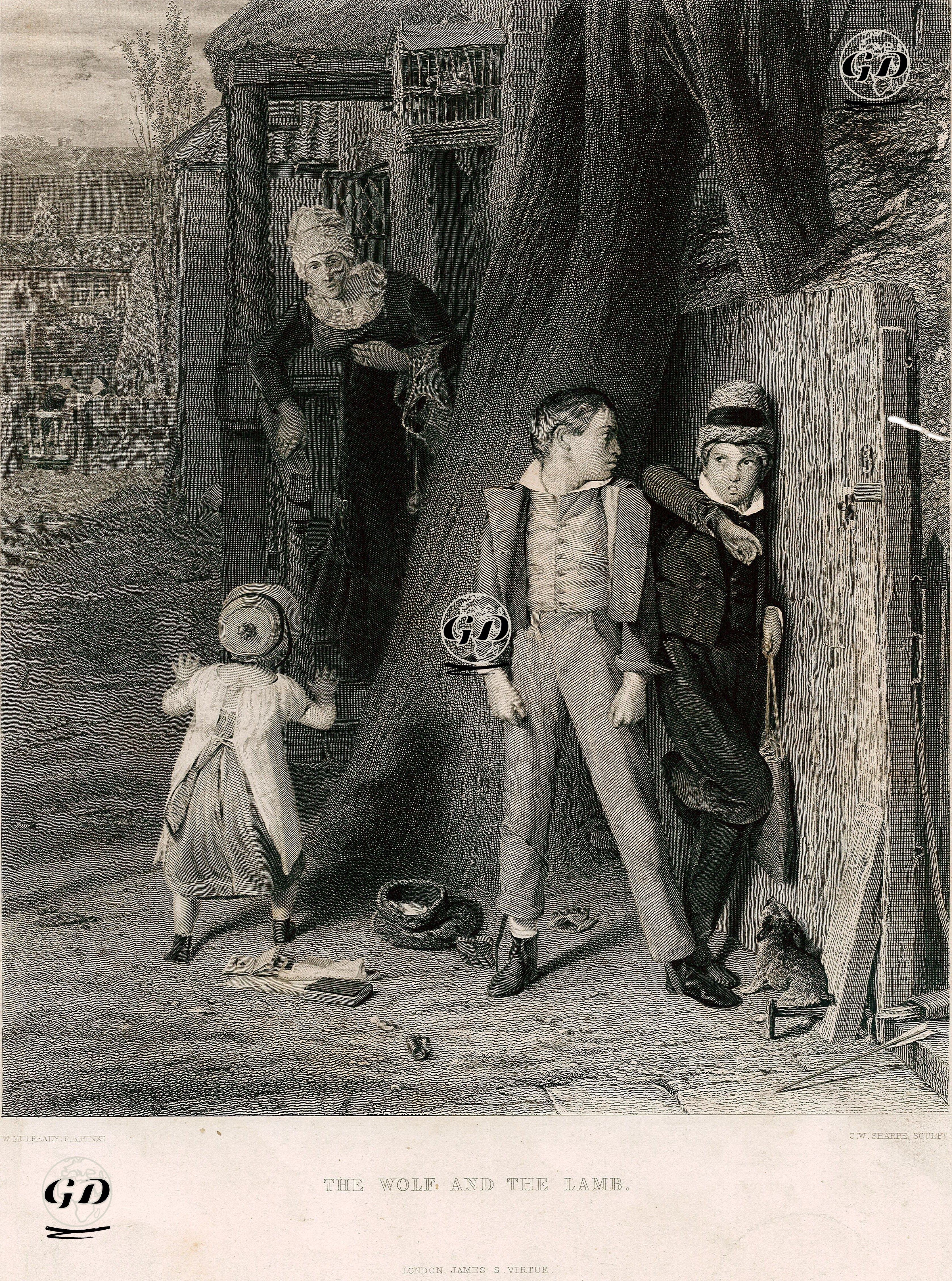 Kurt ve Kuzu - William Mulready (1786-1863) - 1856