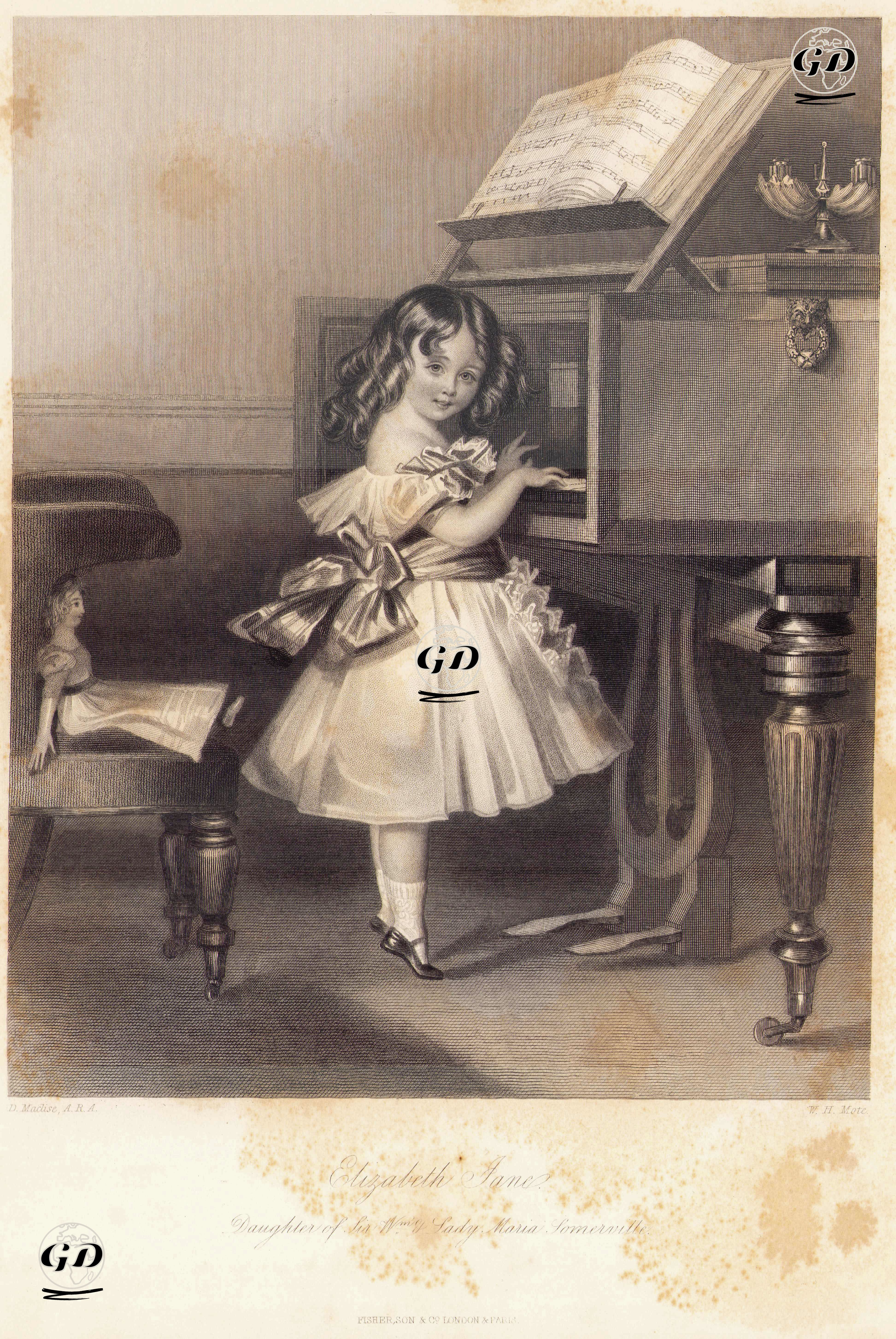 Elizabeth Jane, Daughter Of Sir William & Lady Maria Somerville - Daniel Maclise (1806-1870) - 1848