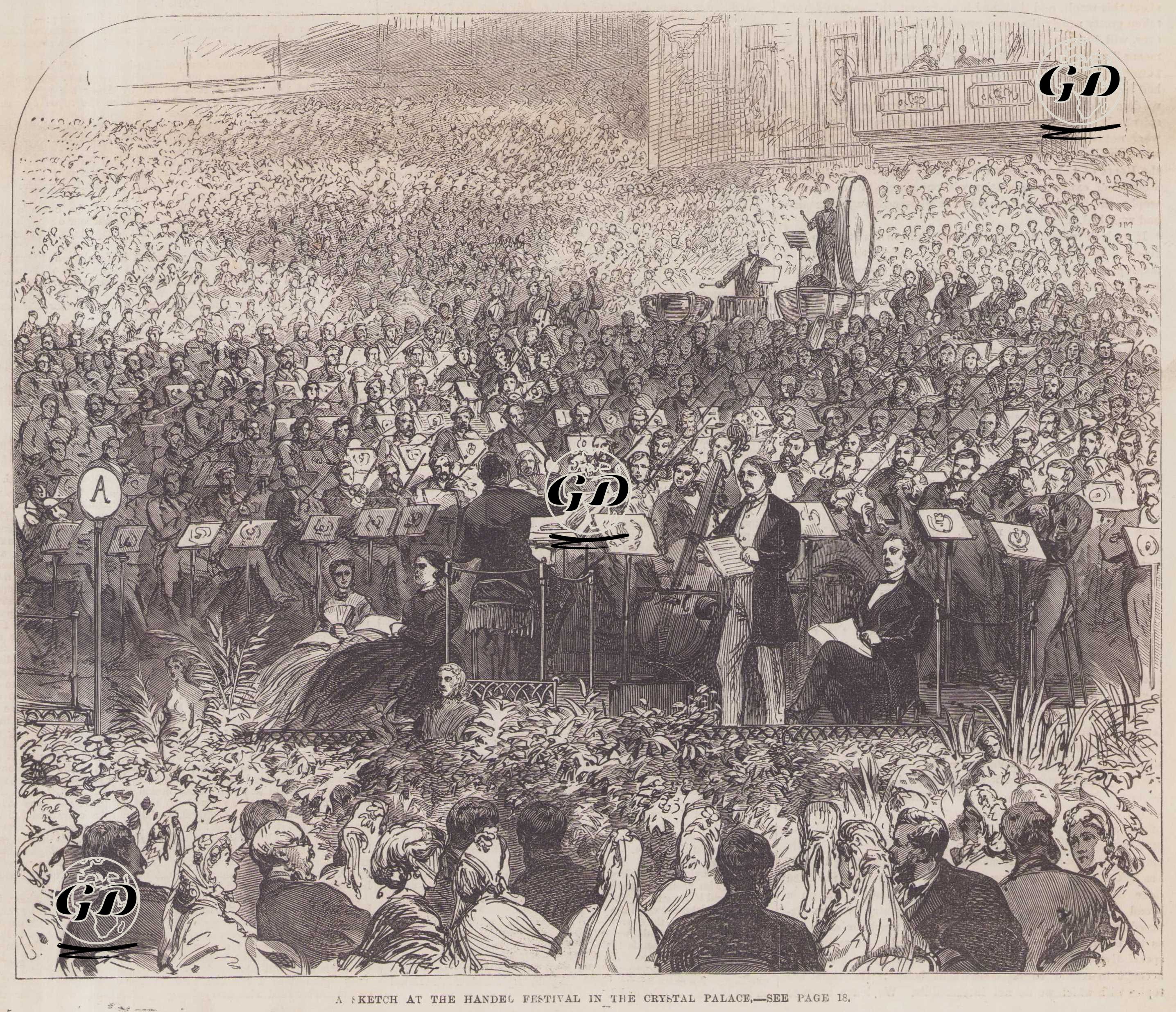 Londra'da Handel Festivali Kapsamında Crystal Palace Yapılan Bir Konser -  - 1865