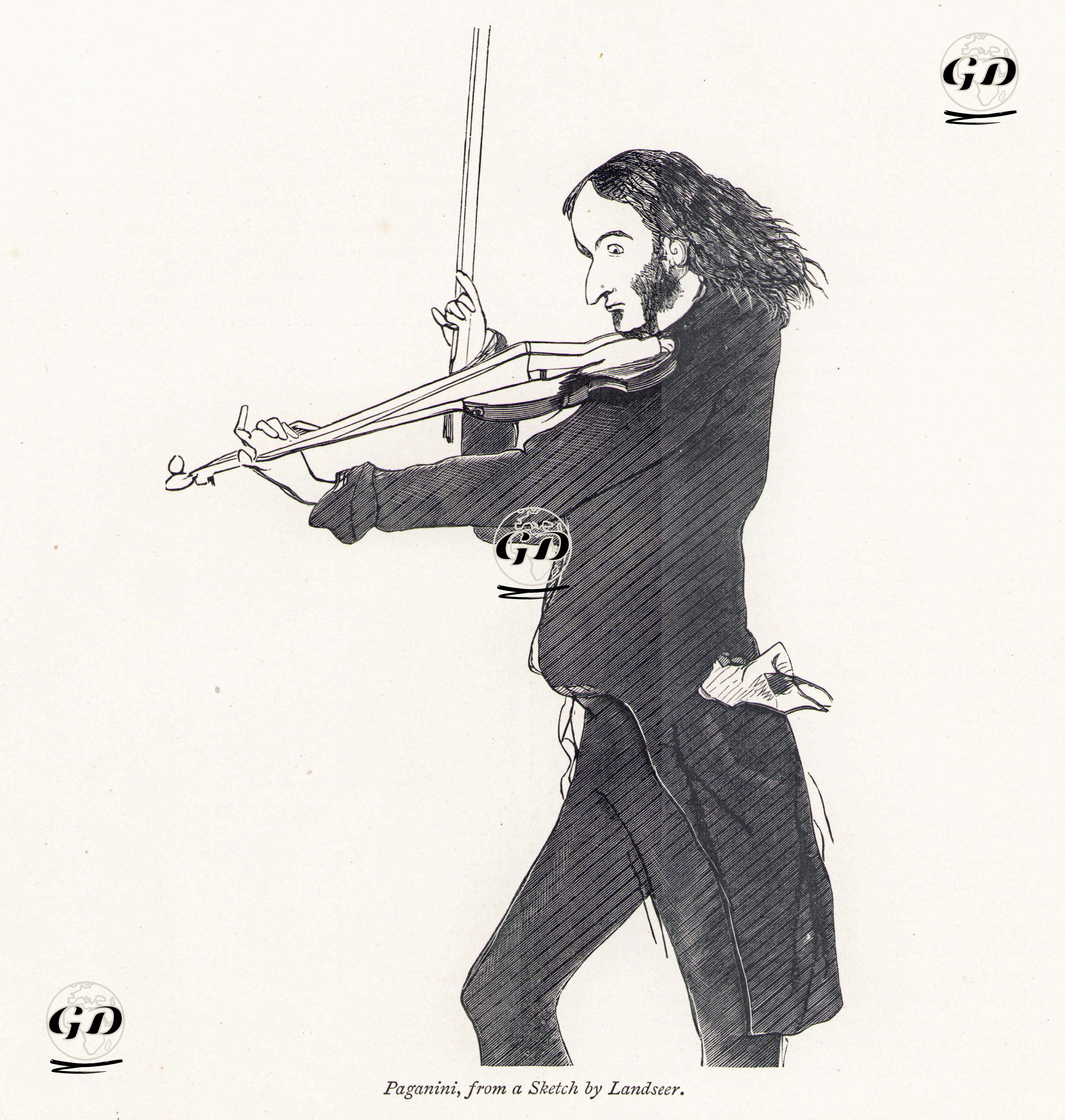 Keman Virtüözü Ve Besteci Niccolo Paganini - Edwin Henry Landseer (1802-1873) - 1879
