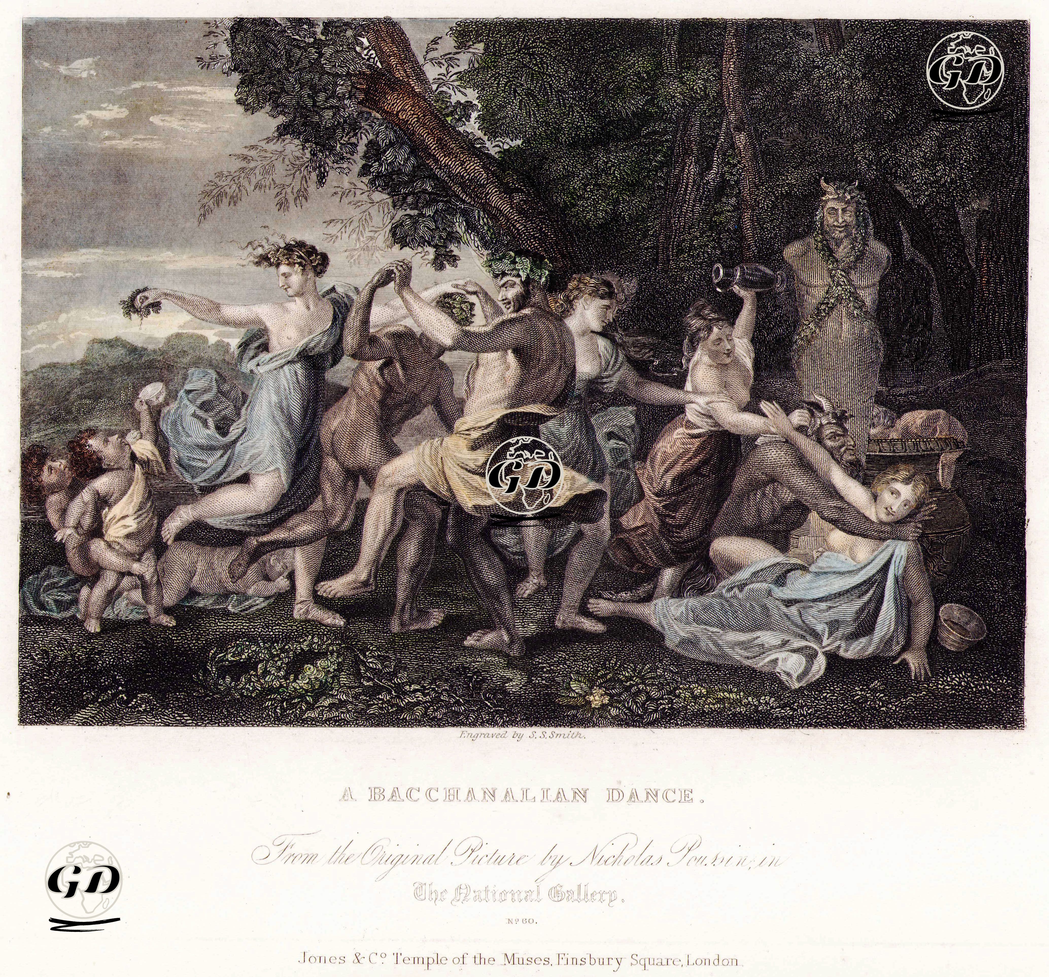 Şarap Tanrısı Baküs Adına Yapılan Şarhoşluk Dansı - Nicolas Poussin (1594-1665) - 1836