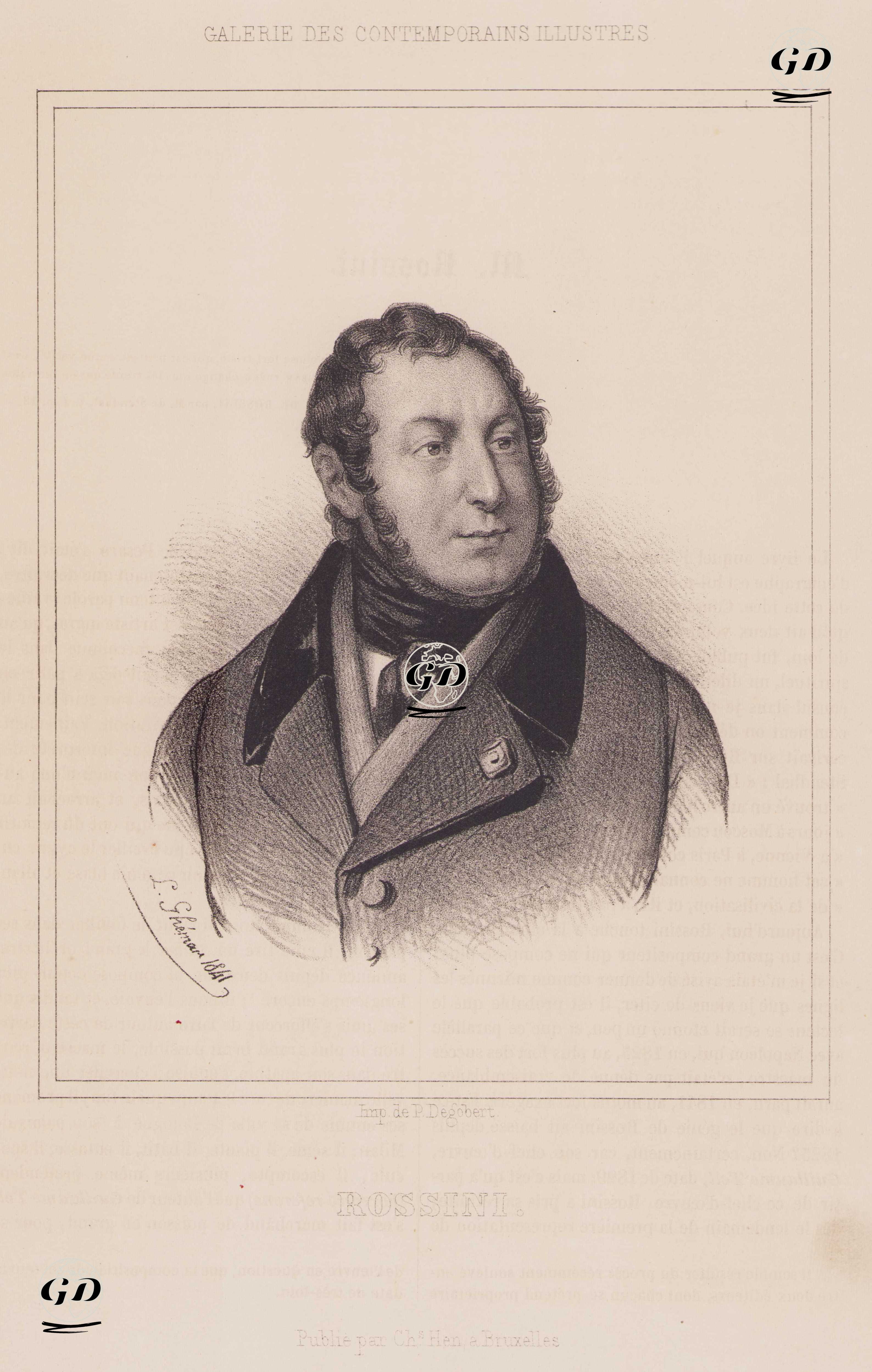 Gioacchino Rossini - Louis Joseph Ghemar (1819-1873) - 1841