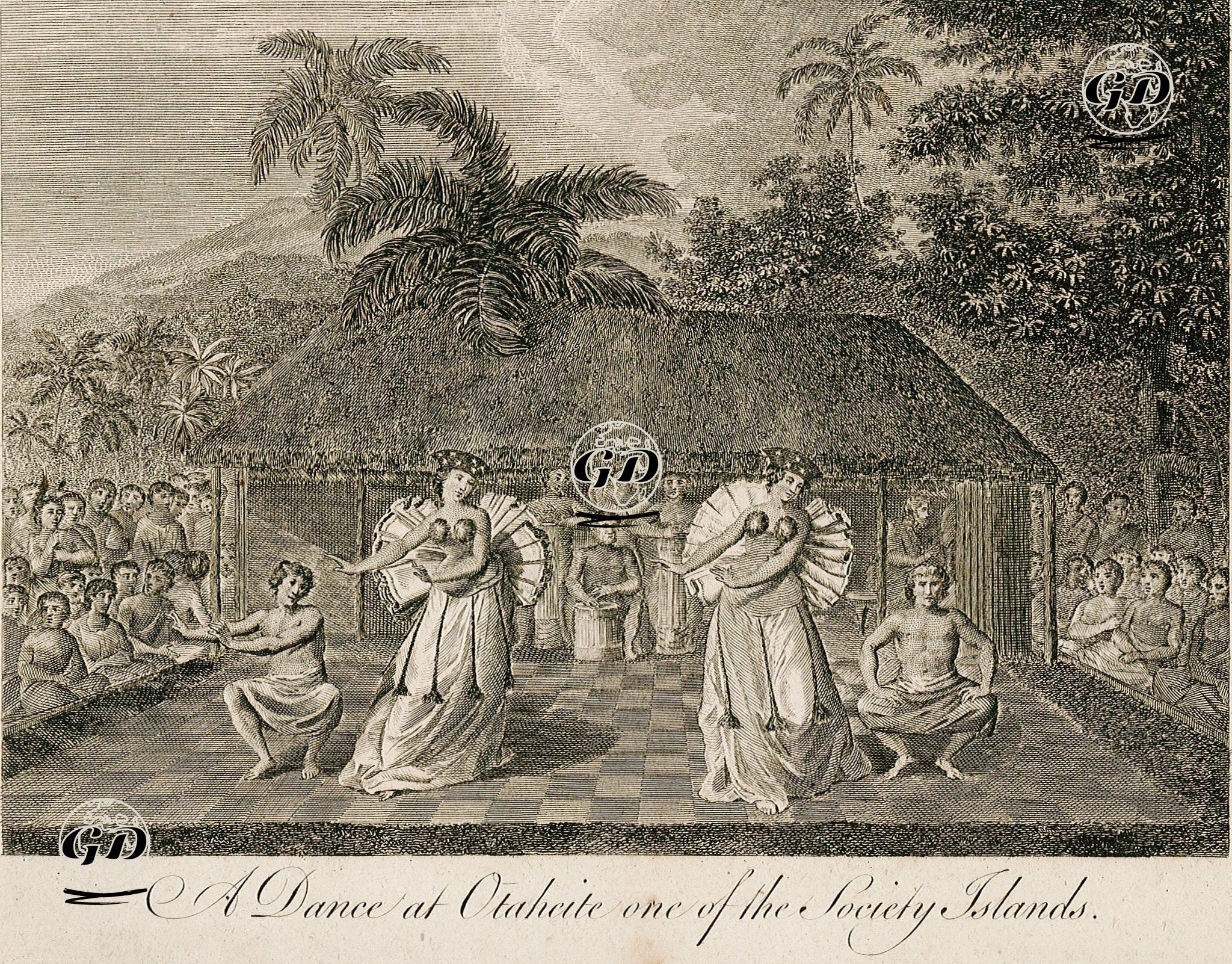 Sosyete Adalarından Tahiti'de Yaşayanların Dansı -  - 1775