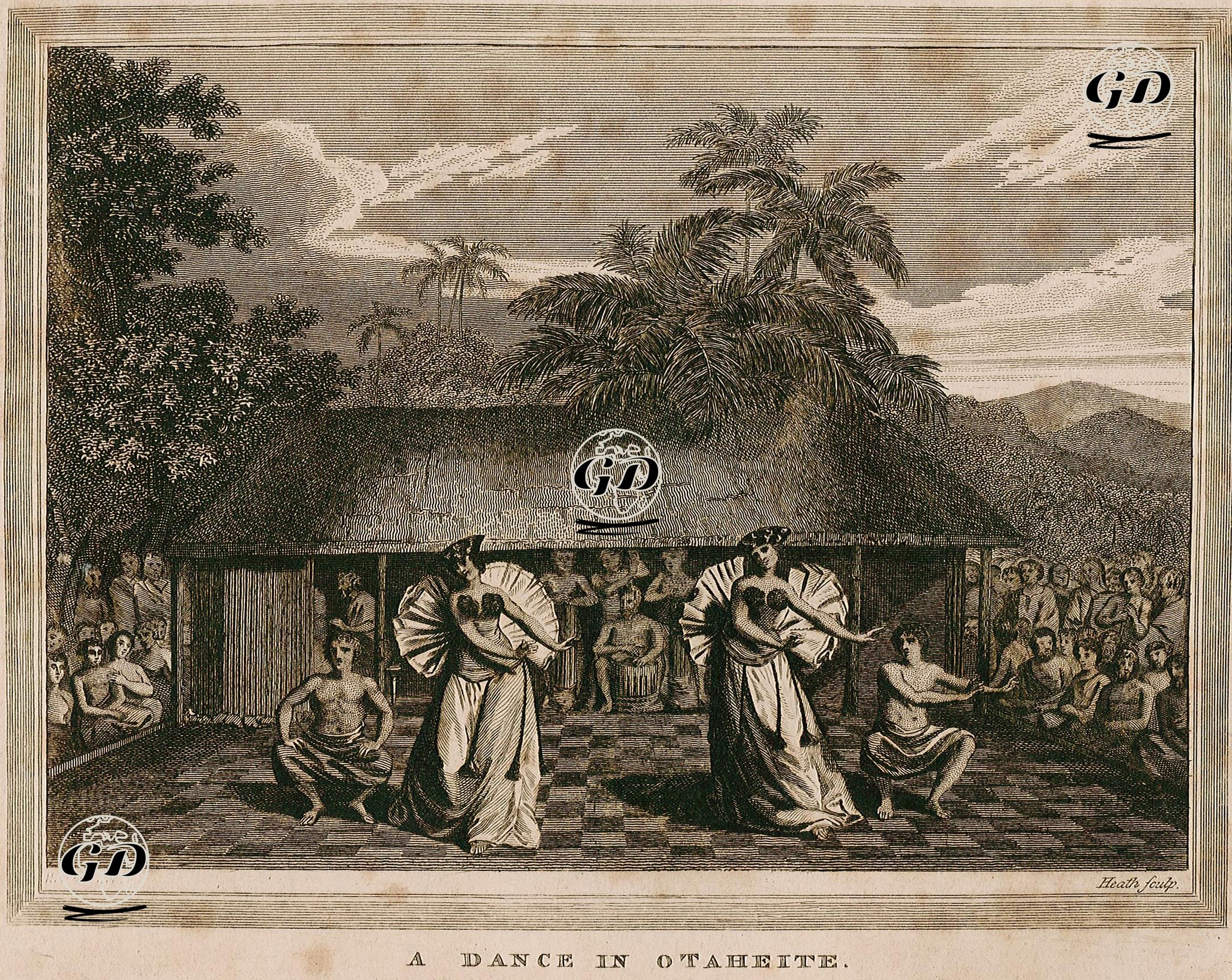 A Dance in Otaheite  -  - 1824
