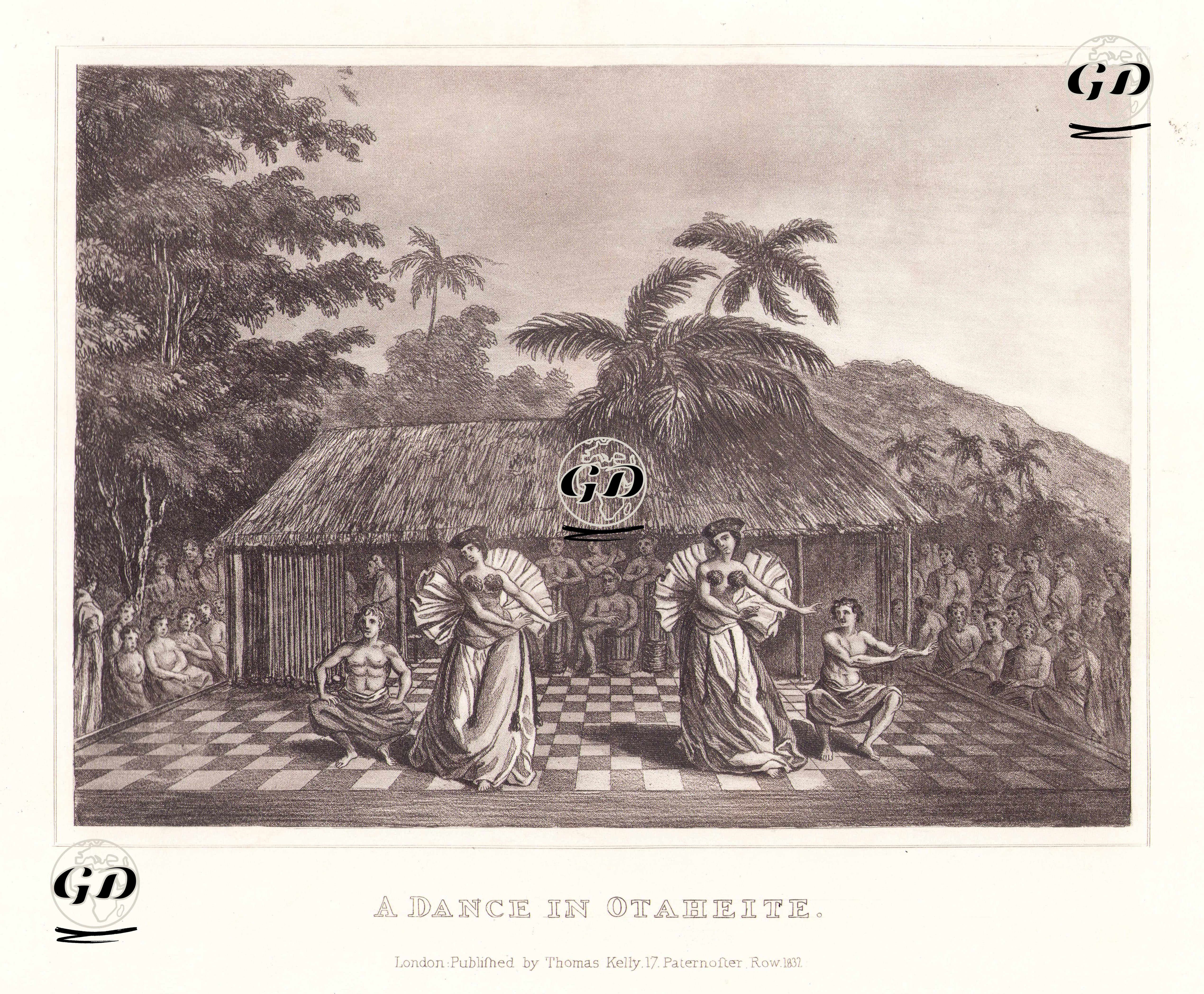 A Dance in Otaheite  -  - 1837