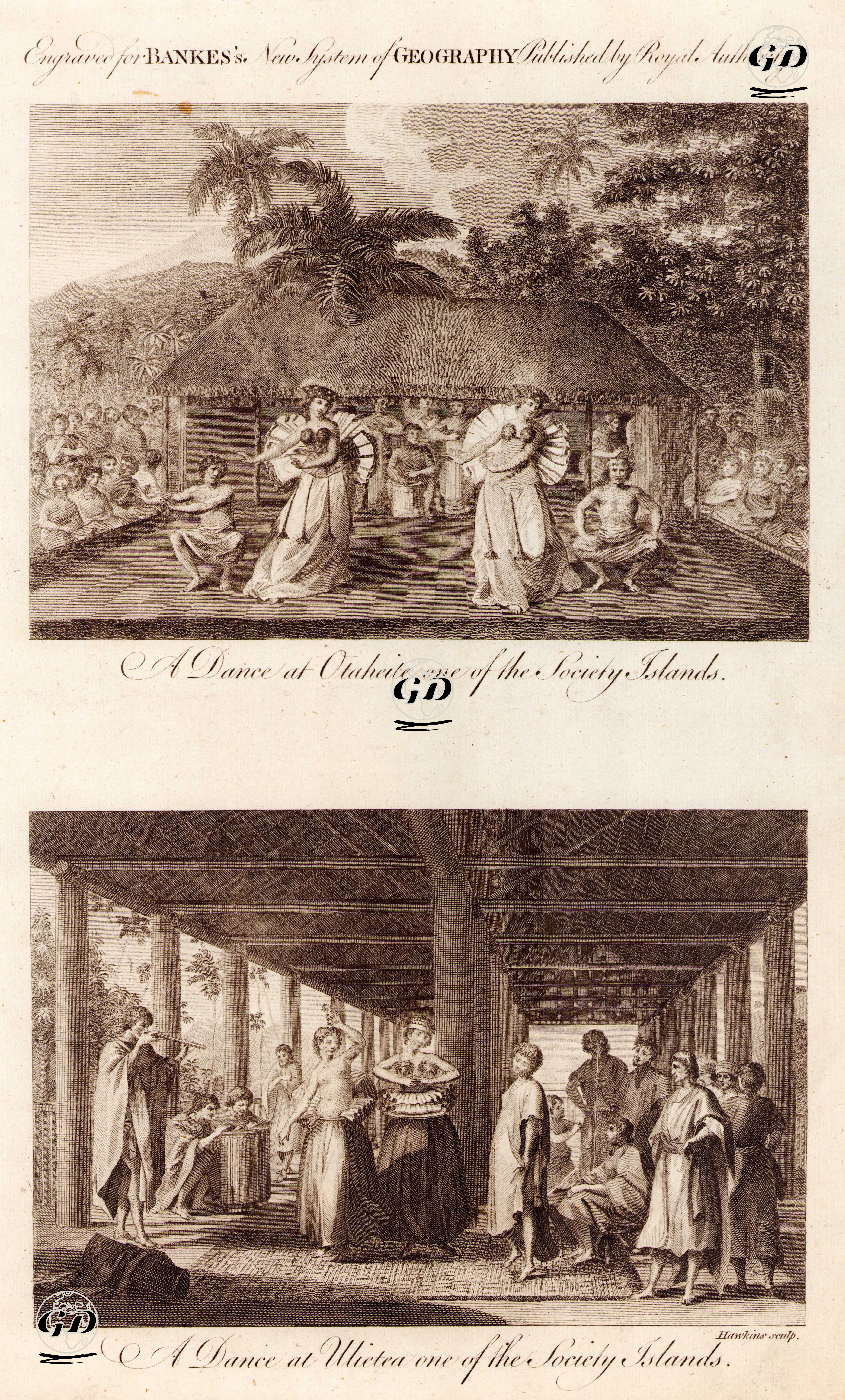 Sosyete Adalarından Tahiti'de Yaşayanların Dansı-Sosyete Adalarından Ulietea'da Yaşayanların Dansı -  - 1787
