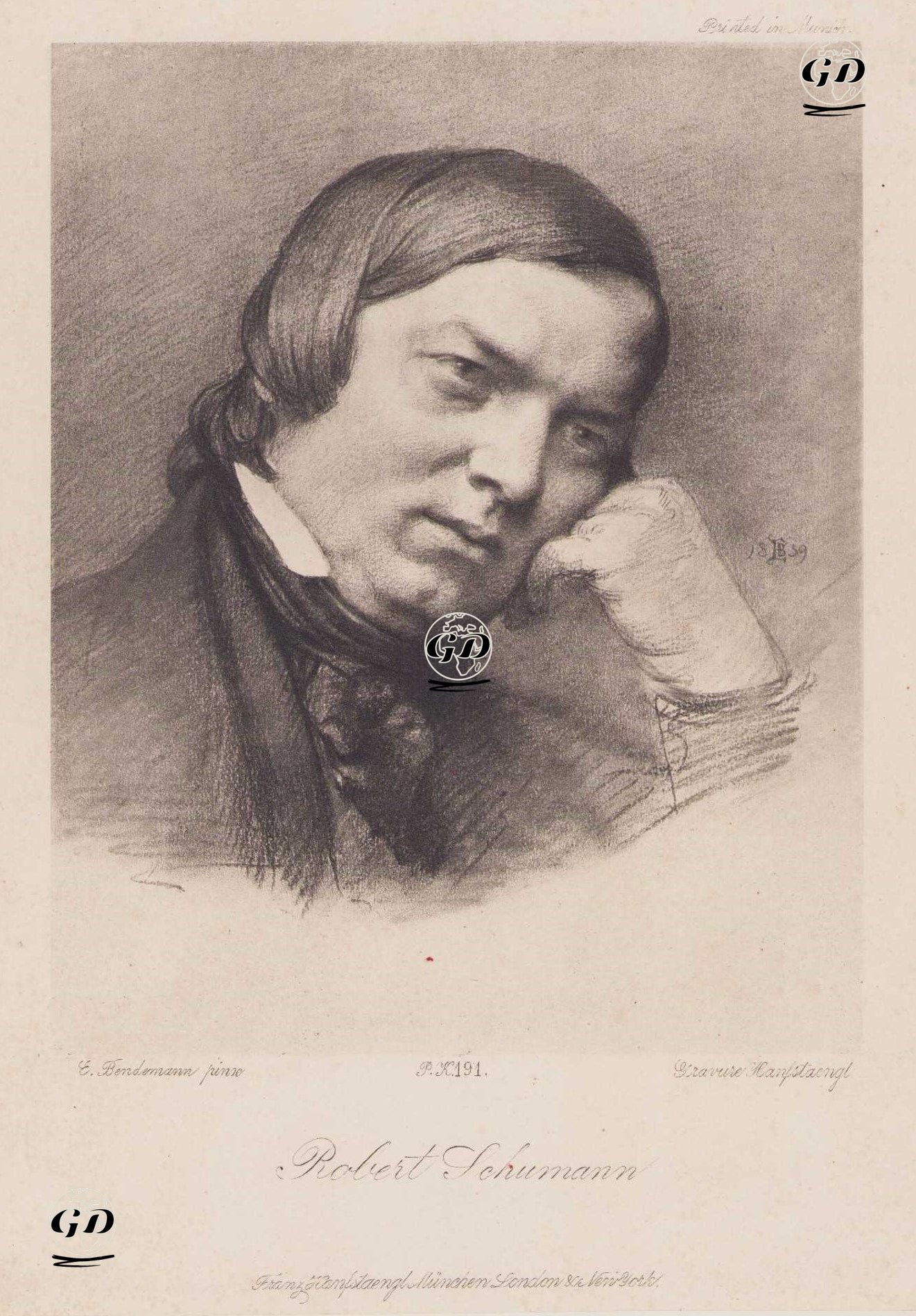 Robert Schuman - Eduard Julius Friedrich Bendemann (1811-1889) - 1860`s-1870`s