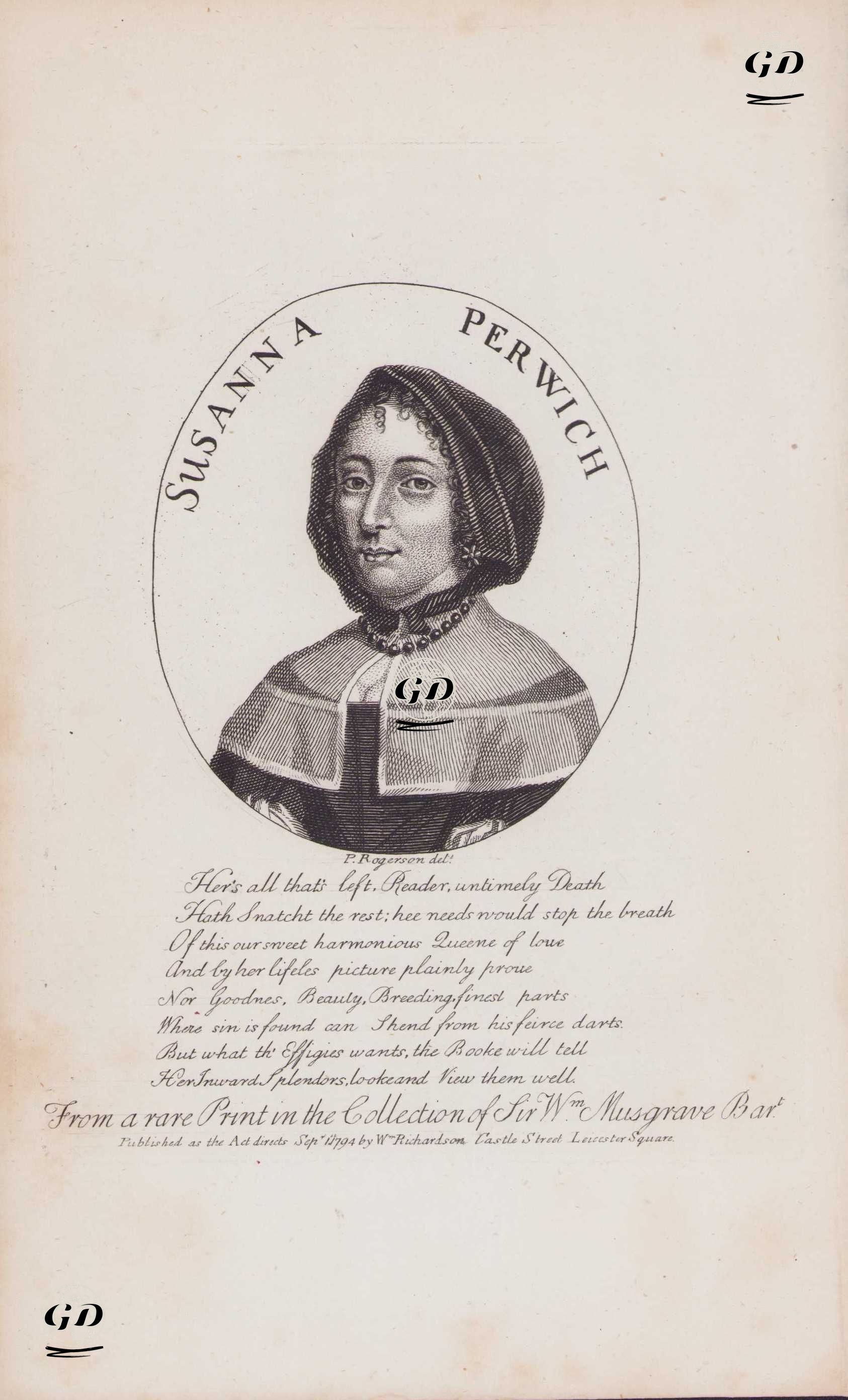 Susanna Perwich - P.Rogerson - 1794