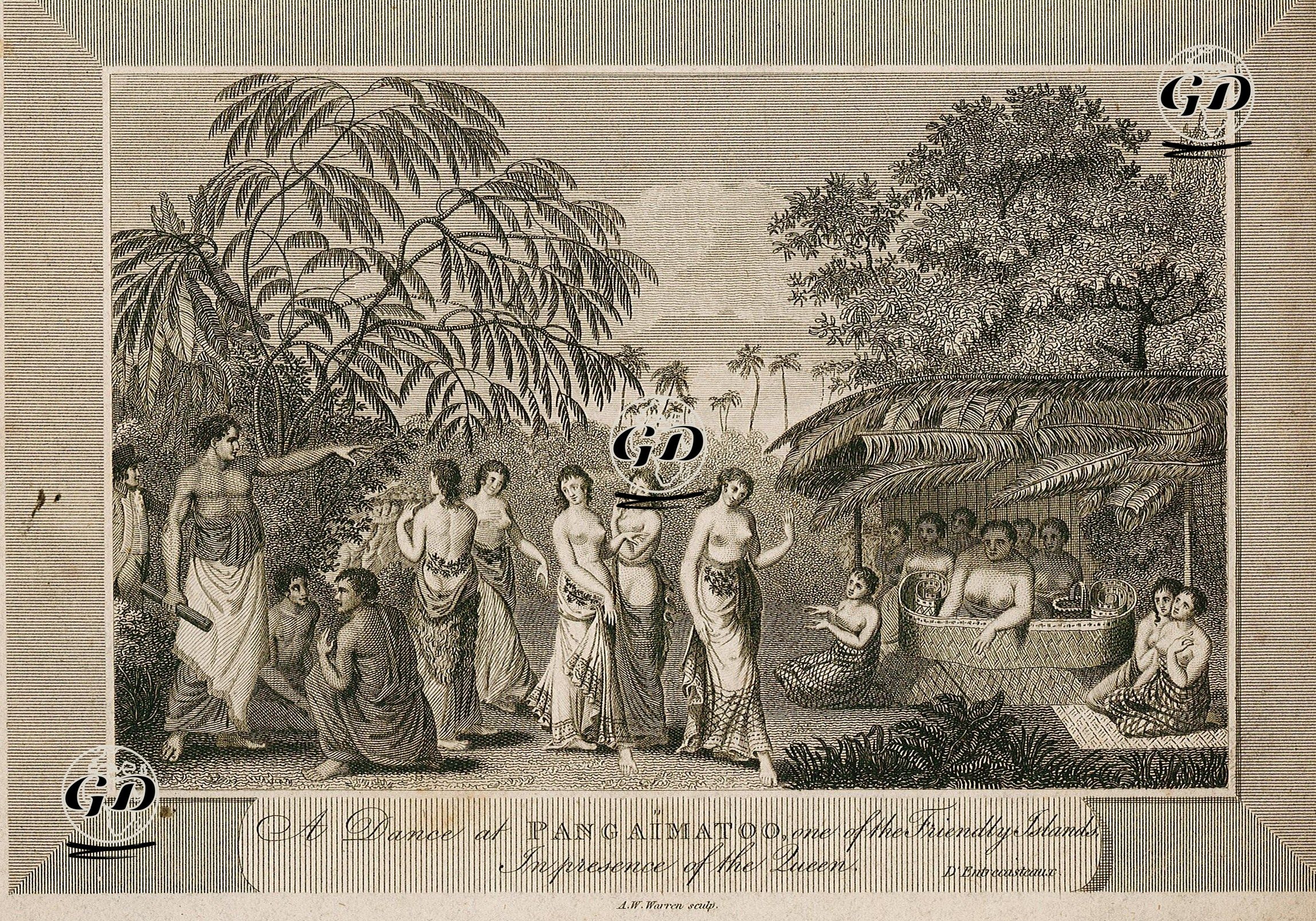 Dost Adalardan Pangaimatoo'da Kralın Huzurunda Yapılan Dans -  - 1806