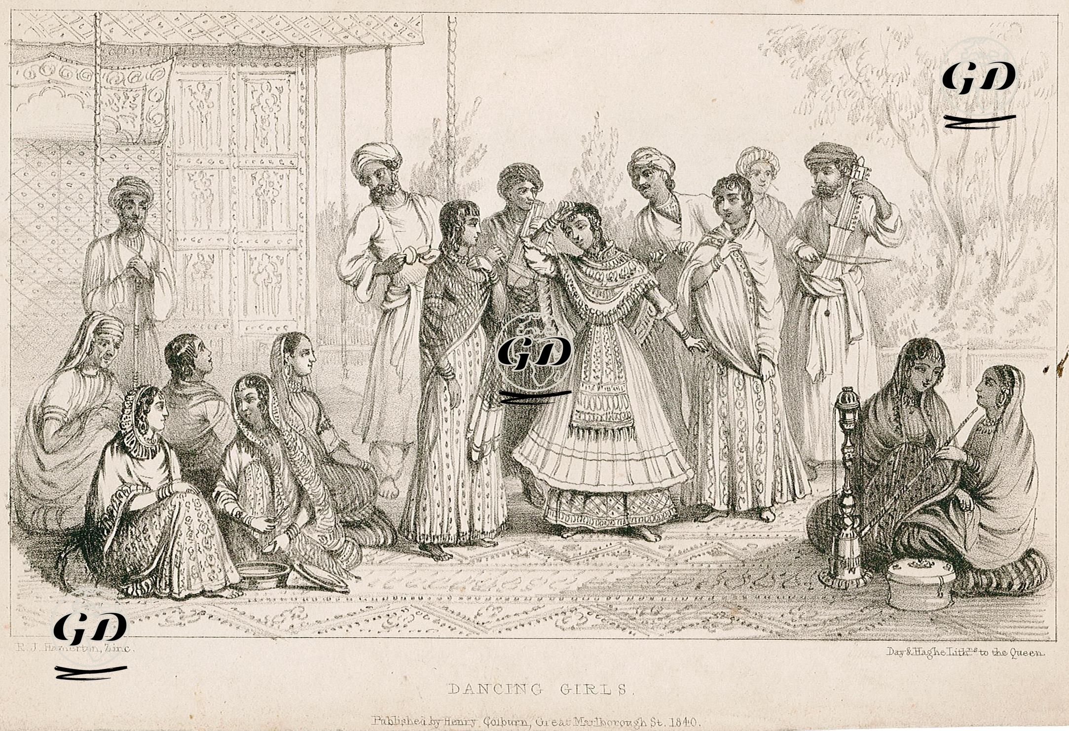 Danscı Kızlar - Robert Jacob Hamerton (1810-1904) - 1840