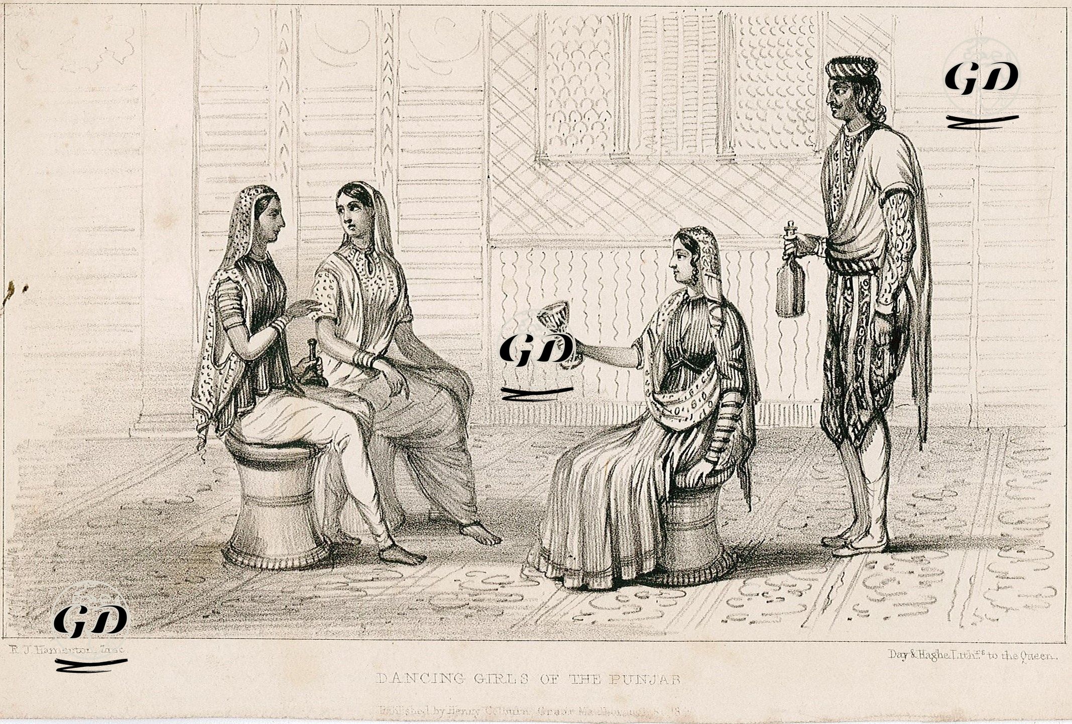 Dancing Girls Of The Punjar - Robert Jacob Hamerton (1810-1904) - 1840