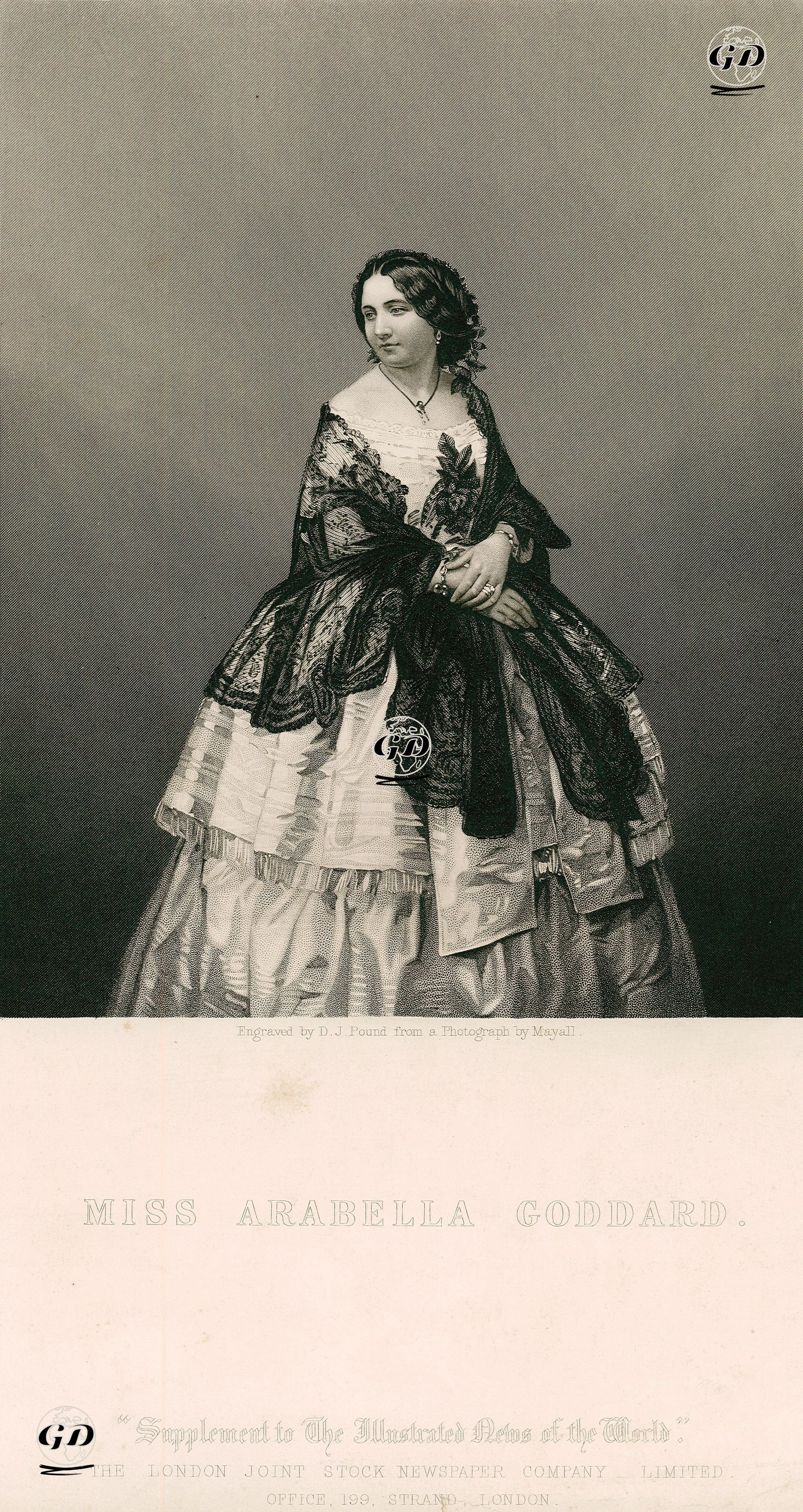 Piyanist Arabella Goddard - John Jabez Edwin Mayall (1813-1901) - 1859