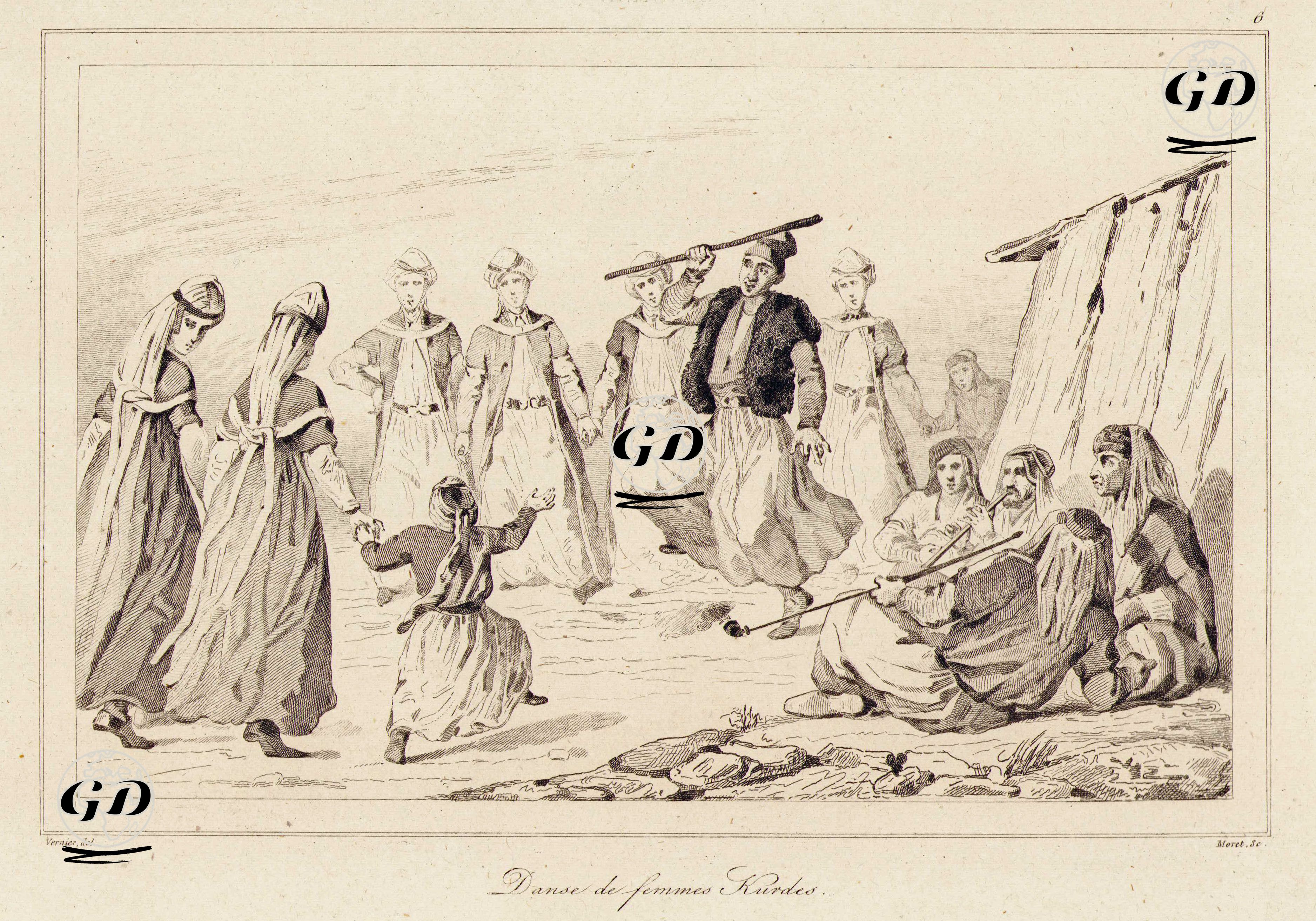 Danse De Femmes Kurdes - Vernier - 1838
