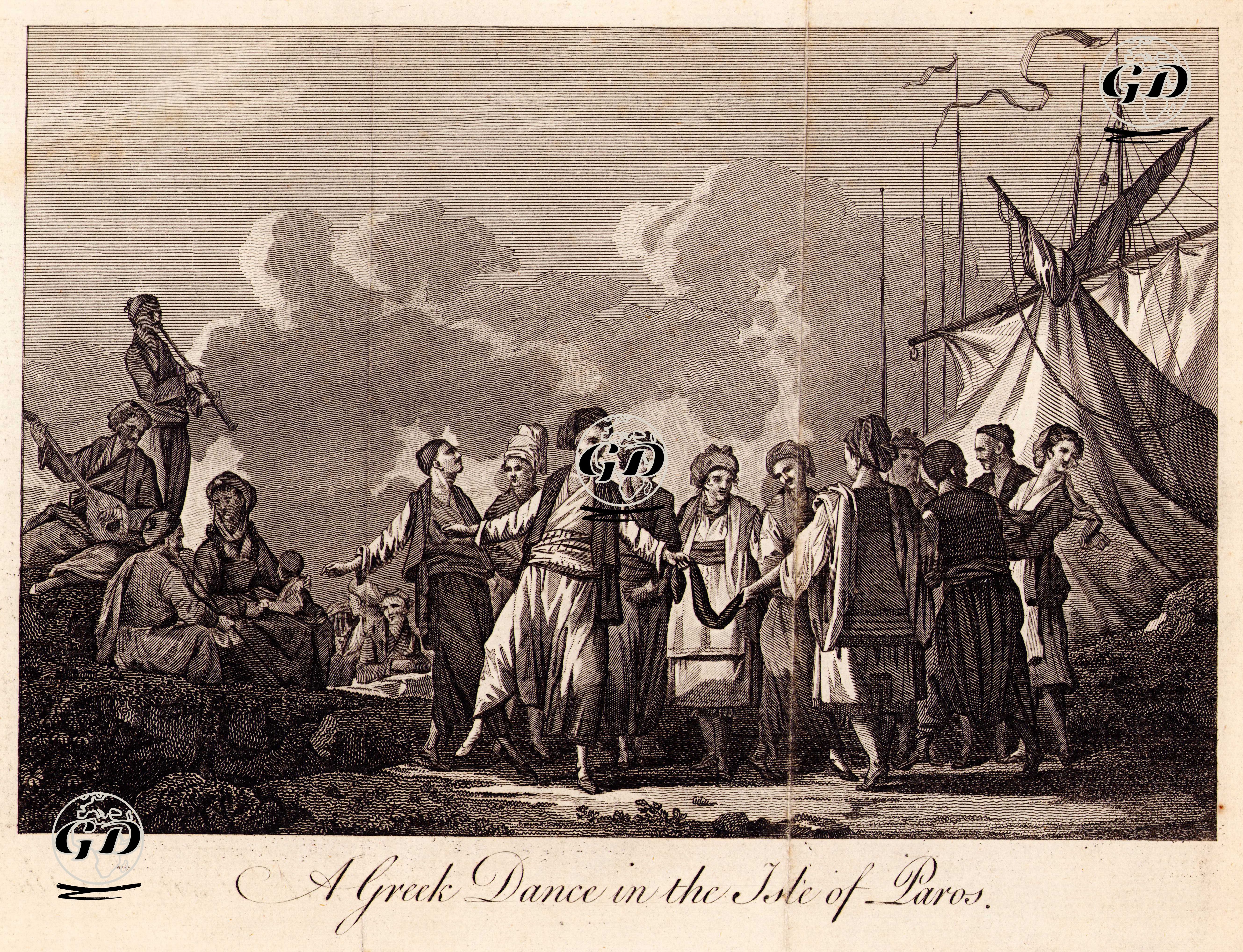 A Greek Dance in The Isle Of Paros  -  - 1780's