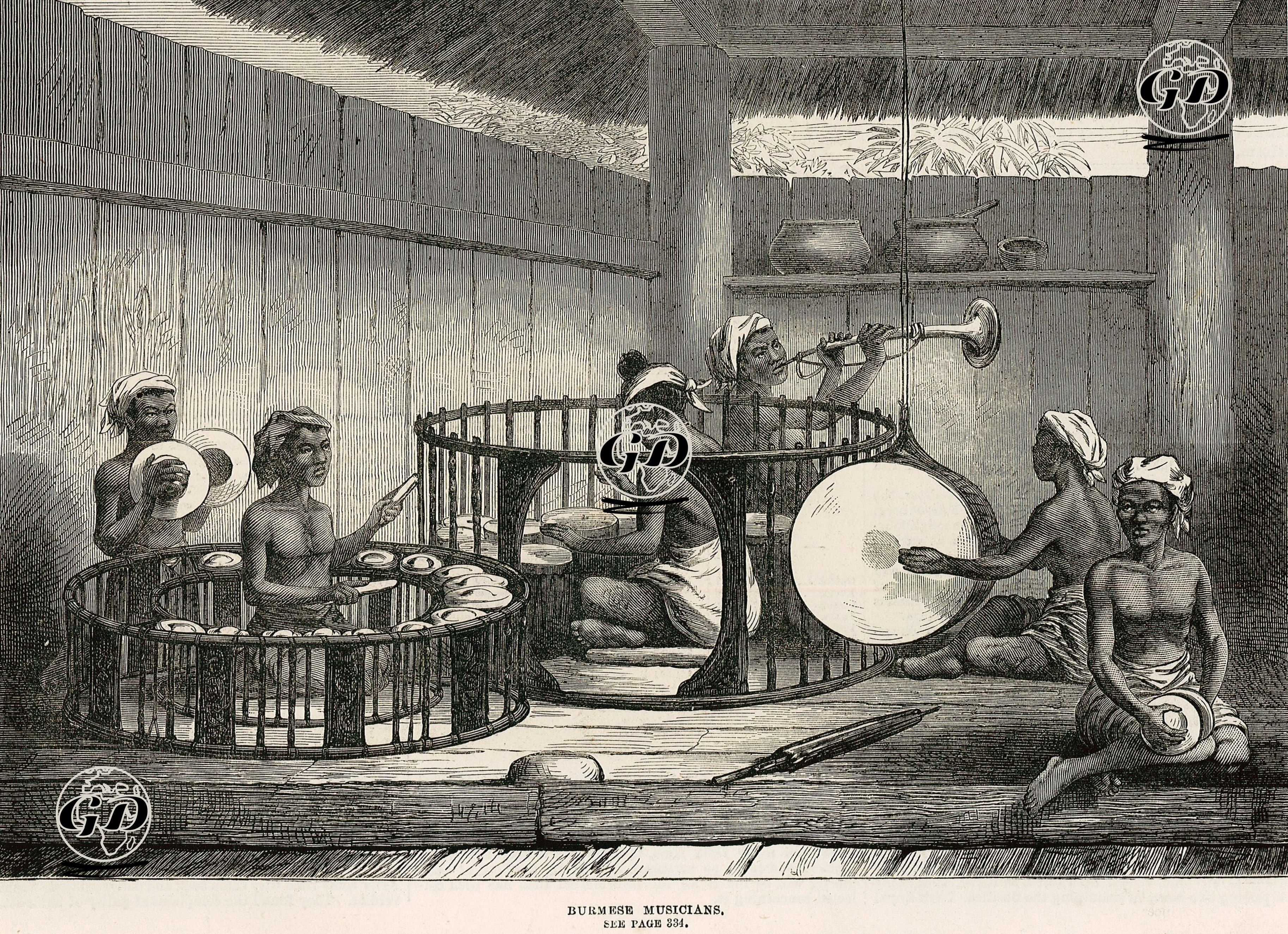 Burmese Musicians  -  - 1872