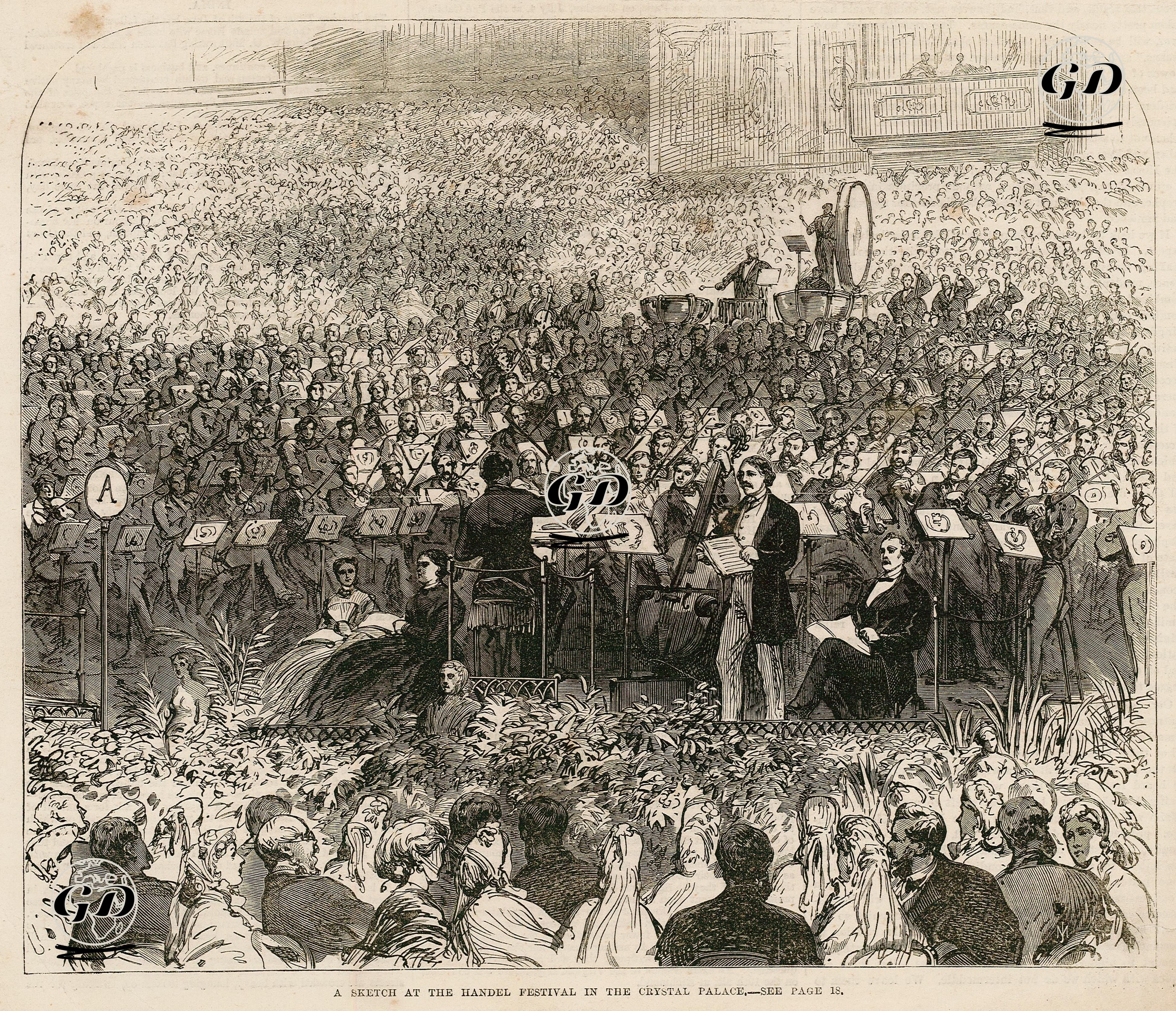 Crystal Palace'de Handel Festivalinde Orkestranın Verdiği Konser  -  - 1865