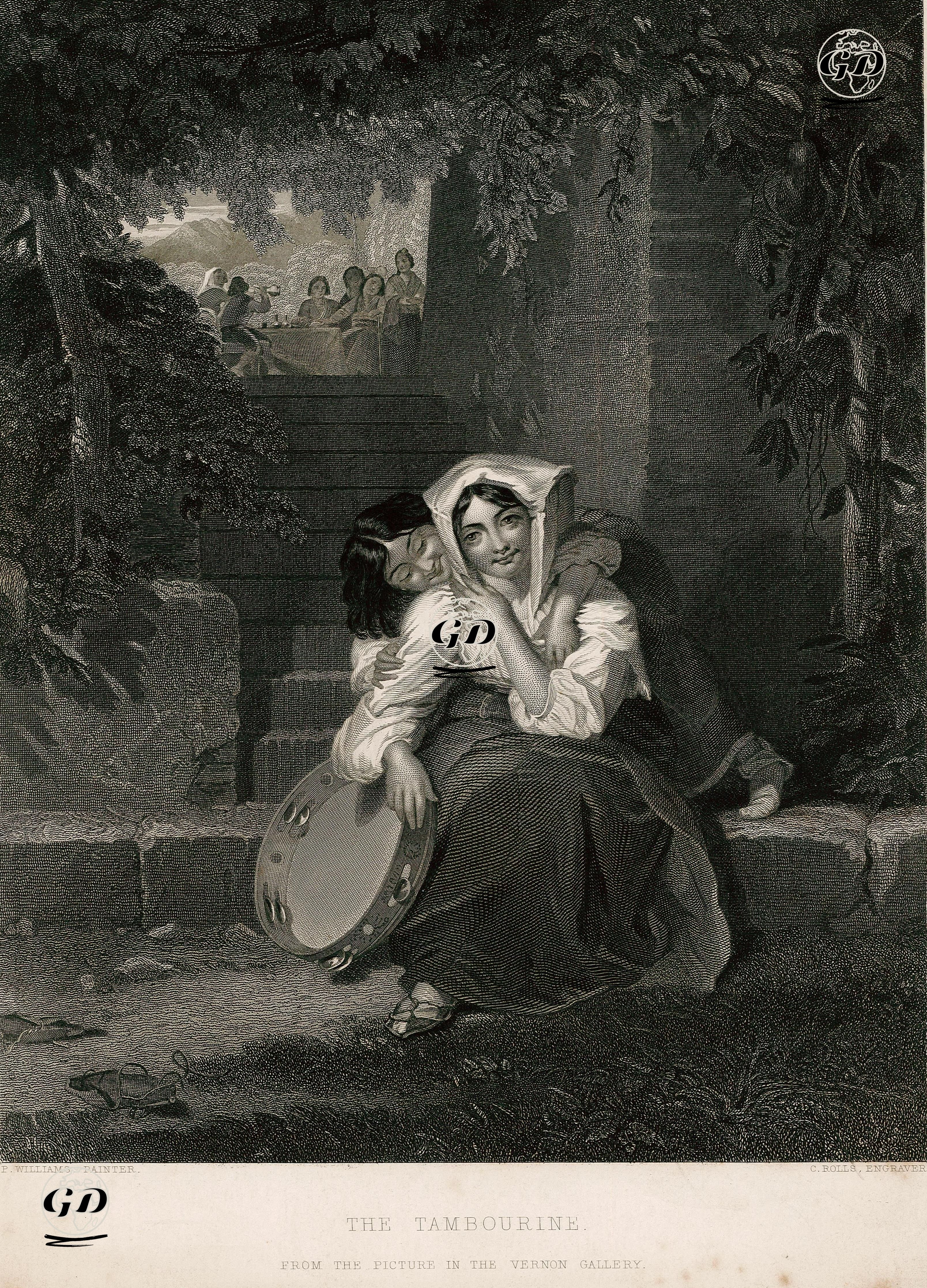 Tef Çalan Kadın - Penry Williams (1802-1885) - 1855