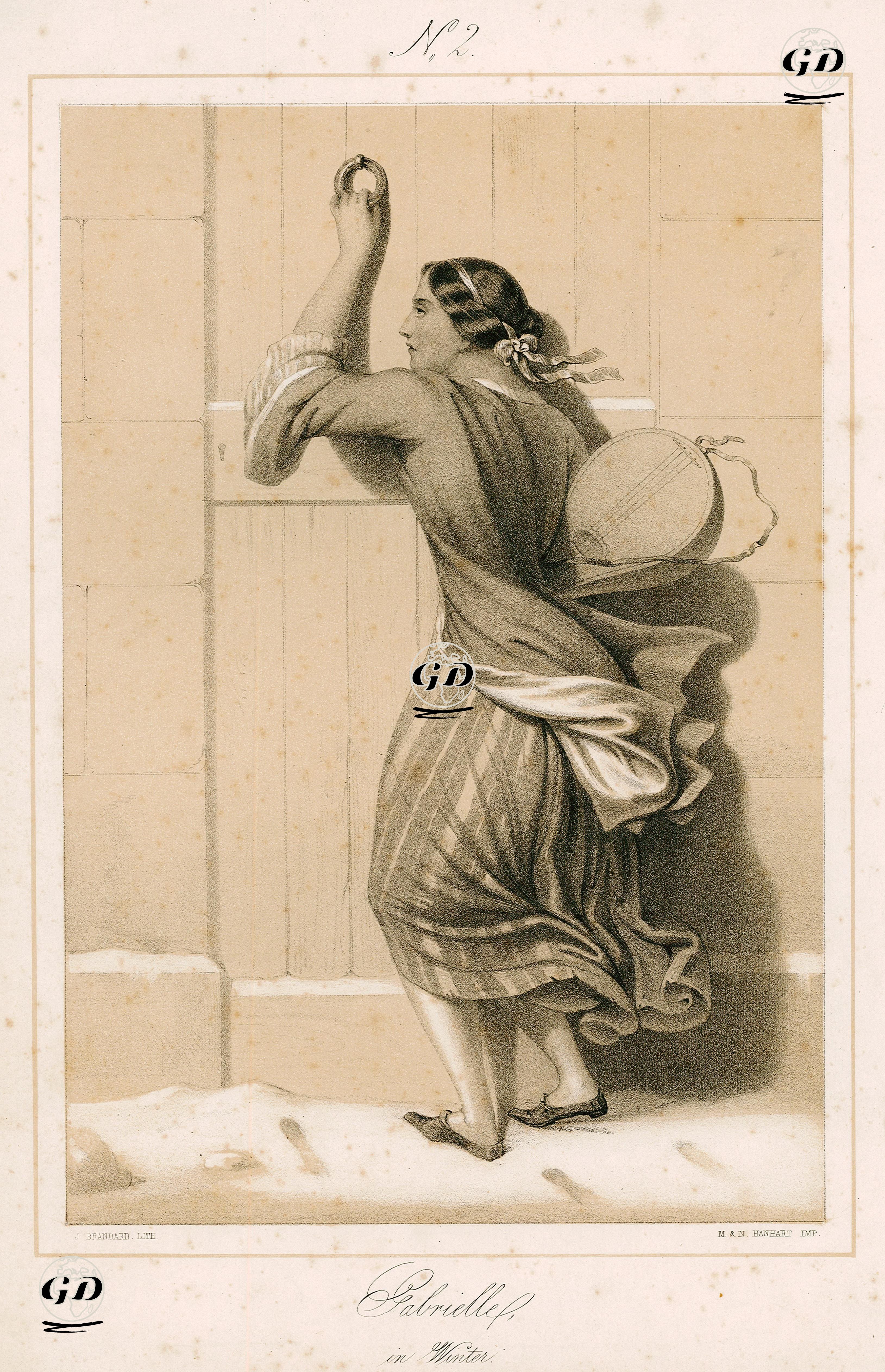 Kışdaki Gabrielle - John Brandard (1812-1863) - 1849
